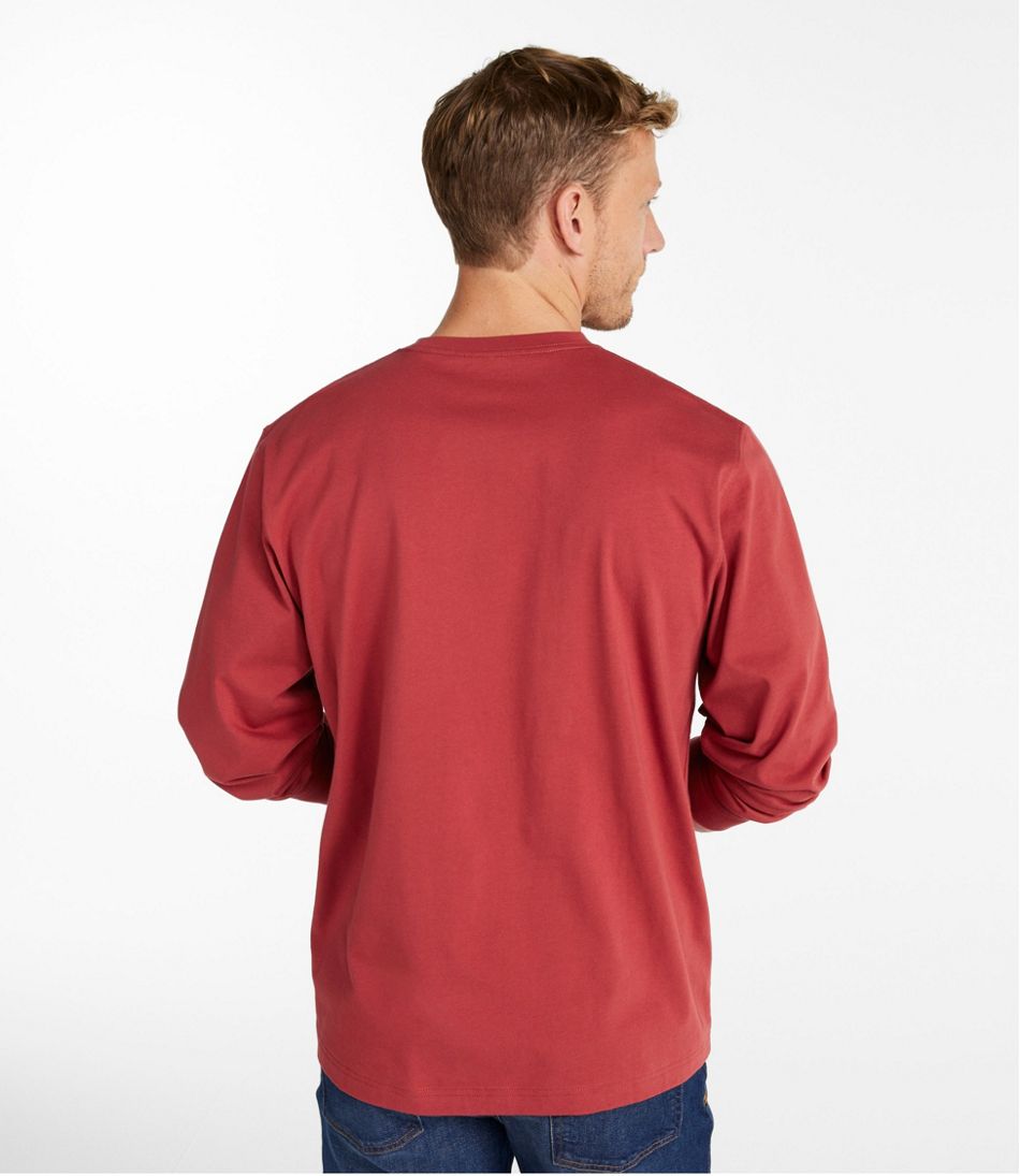 Men's Carefree Unshrinkable Tee, Traditional Fit, Long-Sleeve | L.L.Bean outlet