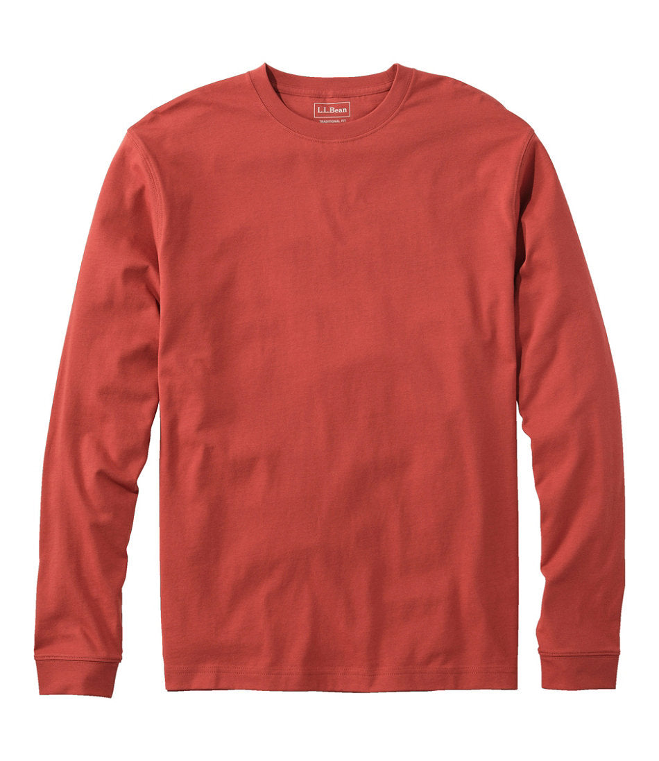 Men's Carefree Unshrinkable Tee, Traditional Fit, Long-Sleeve | L.L.Bean outlet