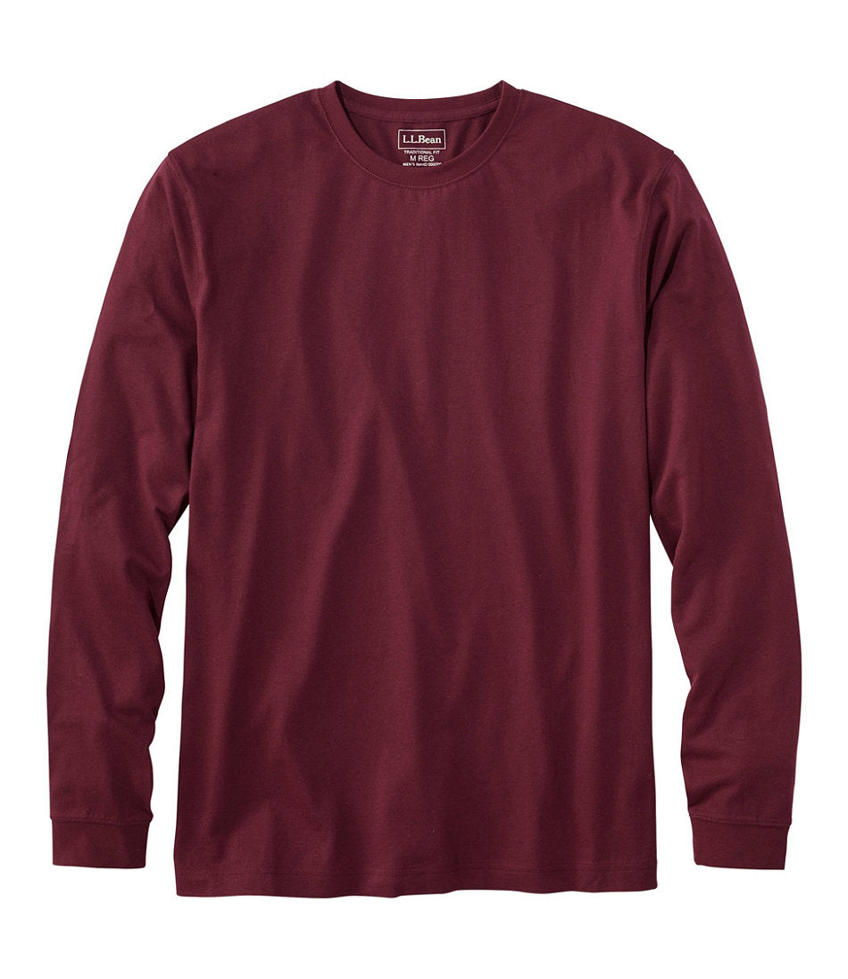 Men's Carefree Unshrinkable Tee, Traditional Fit, Long-Sleeve | L.L.Bean outlet