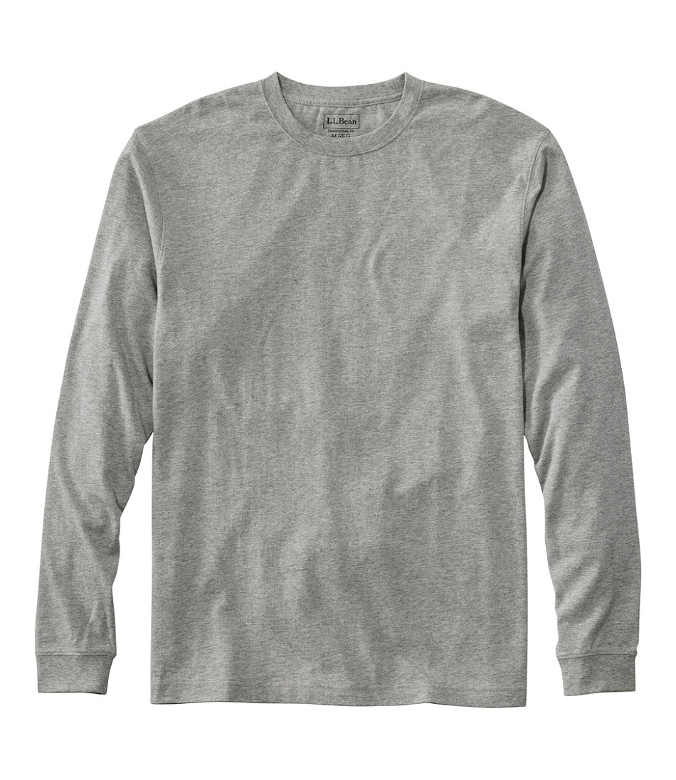 Men's Carefree Unshrinkable Tee, Traditional Fit, Long-Sleeve | L.L.Bean outlet