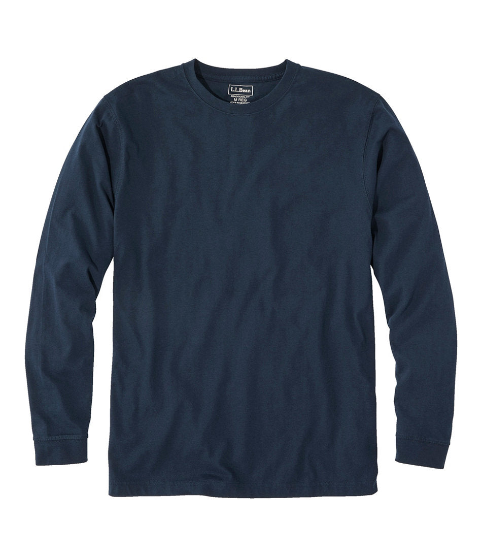 Men's Carefree Unshrinkable Tee, Traditional Fit, Long-Sleeve | L.L.Bean outlet