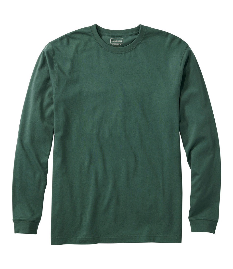 Men's Carefree Unshrinkable Tee, Traditional Fit, Long-Sleeve | L.L.Bean outlet