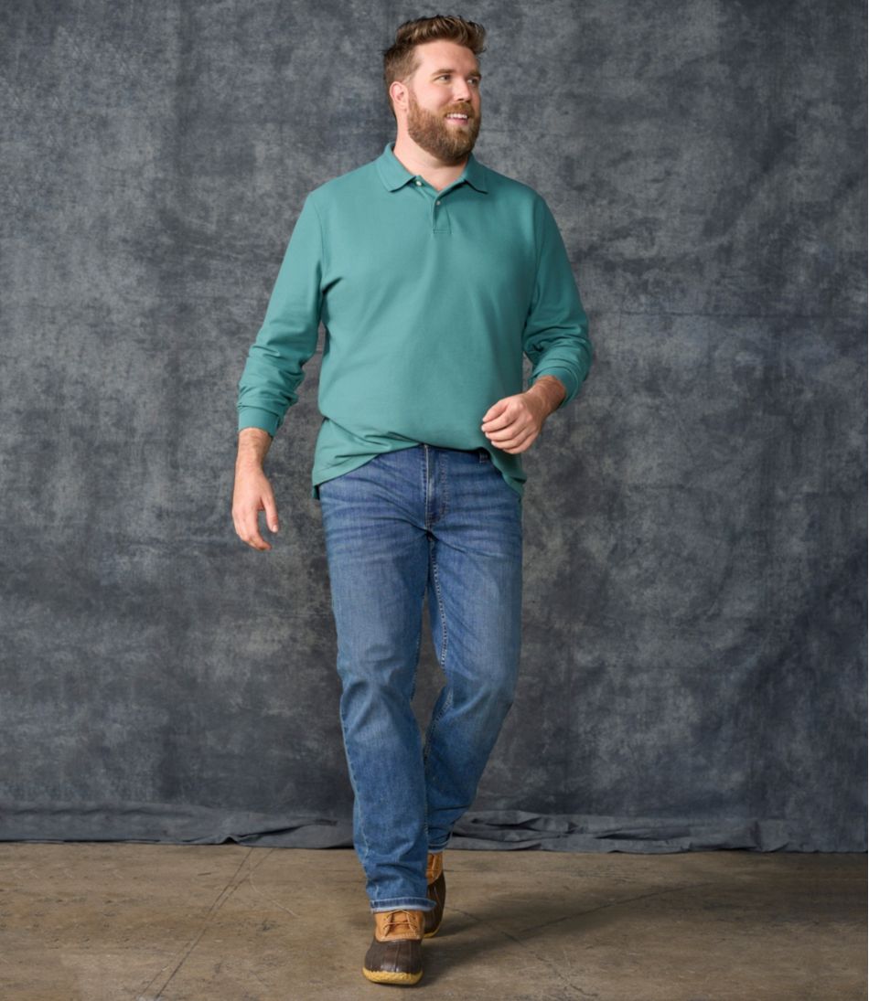 Men's Premium Double L® Polo, Long-Sleeve Without Pocket | L.L.Bean online
