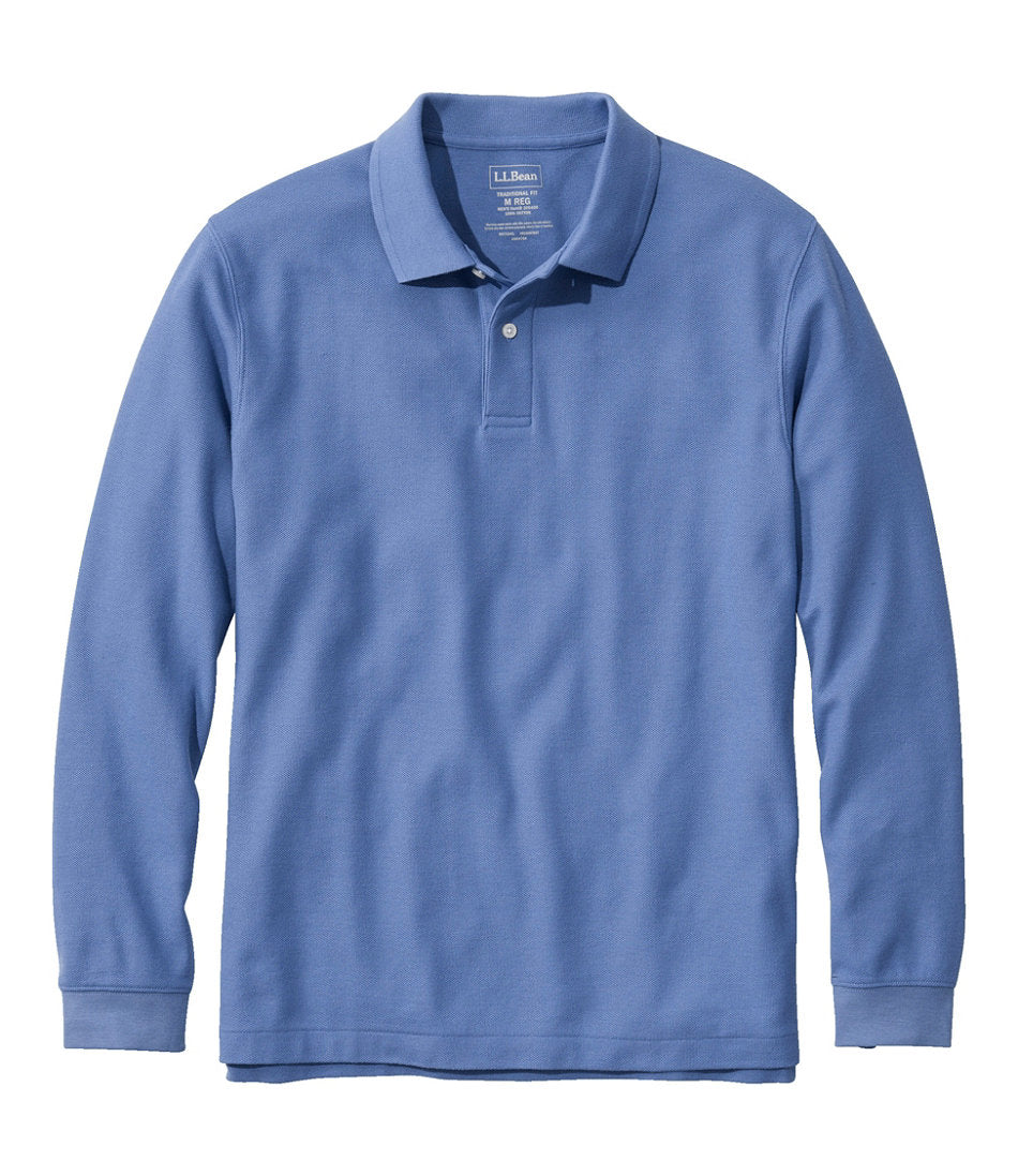 Men's Premium Double L® Polo, Long-Sleeve Without Pocket | L.L.Bean online
