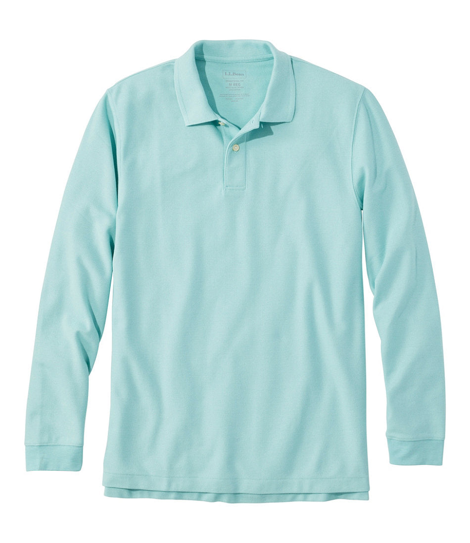 Men's Premium Double L® Polo, Long-Sleeve Without Pocket | L.L.Bean online