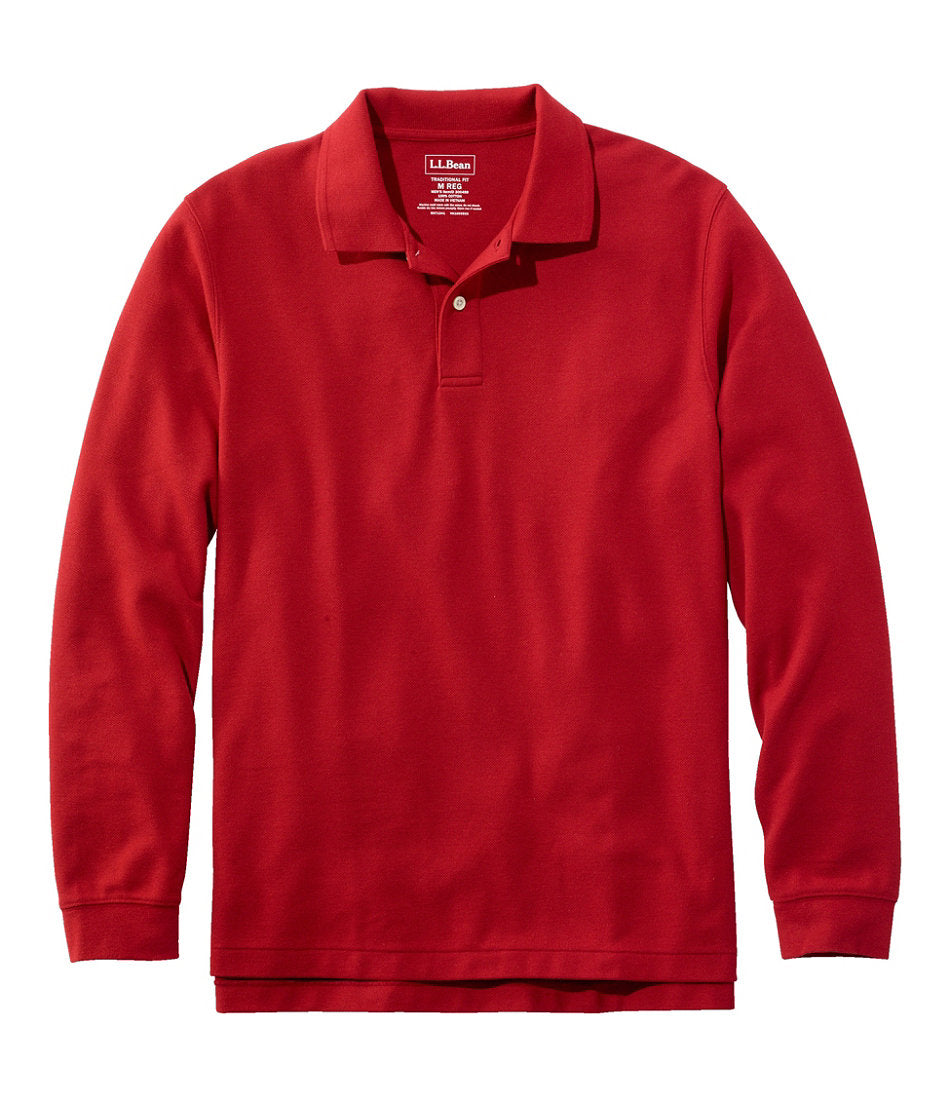 Men's Premium Double L® Polo, Long-Sleeve Without Pocket | L.L.Bean online