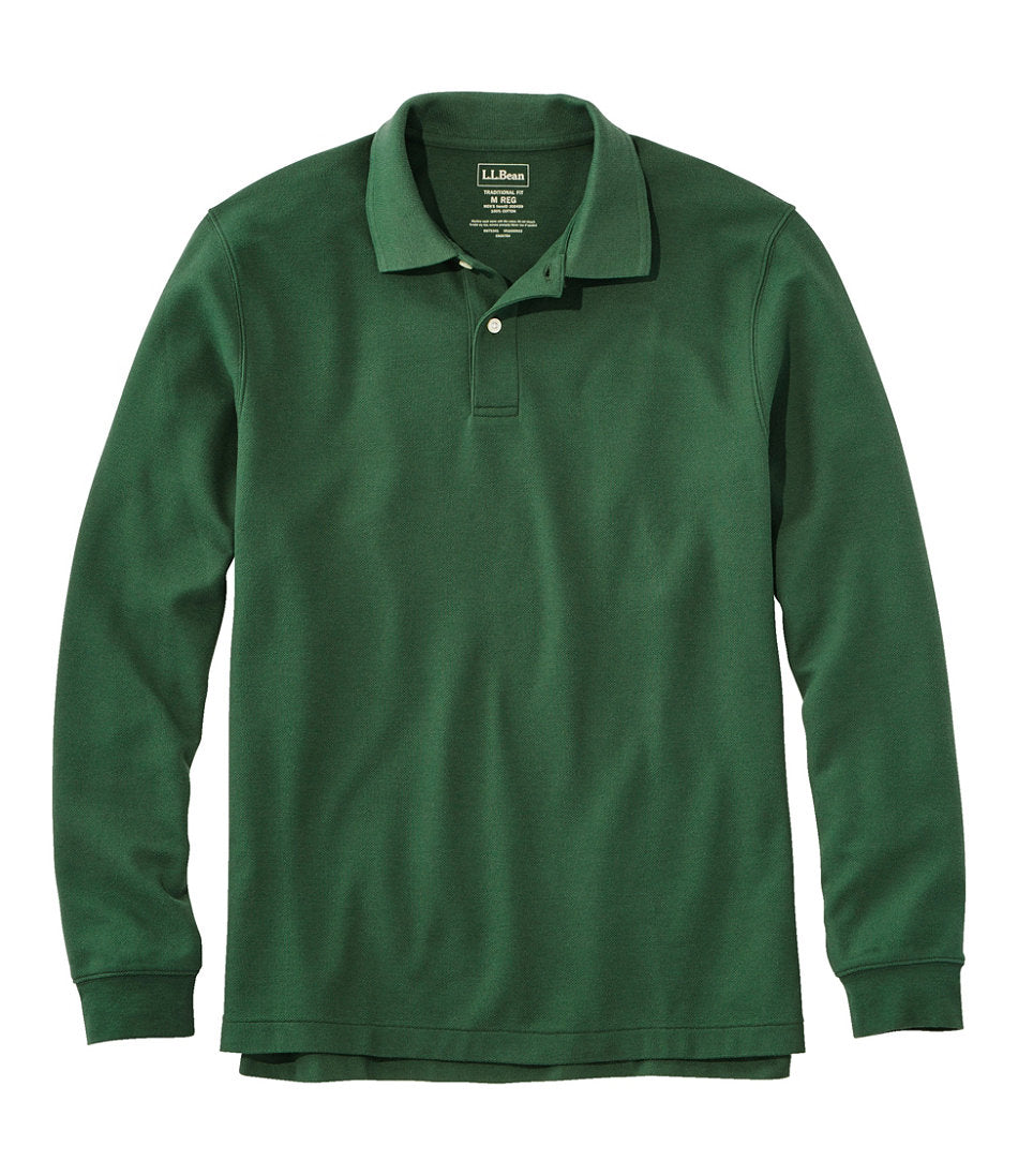 Men's Premium Double L® Polo, Long-Sleeve Without Pocket | L.L.Bean online