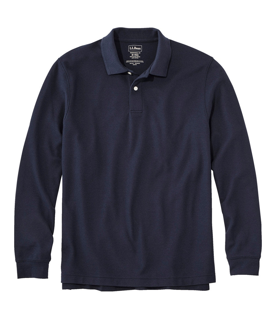 Men's Premium Double L® Polo, Long-Sleeve Without Pocket | L.L.Bean online