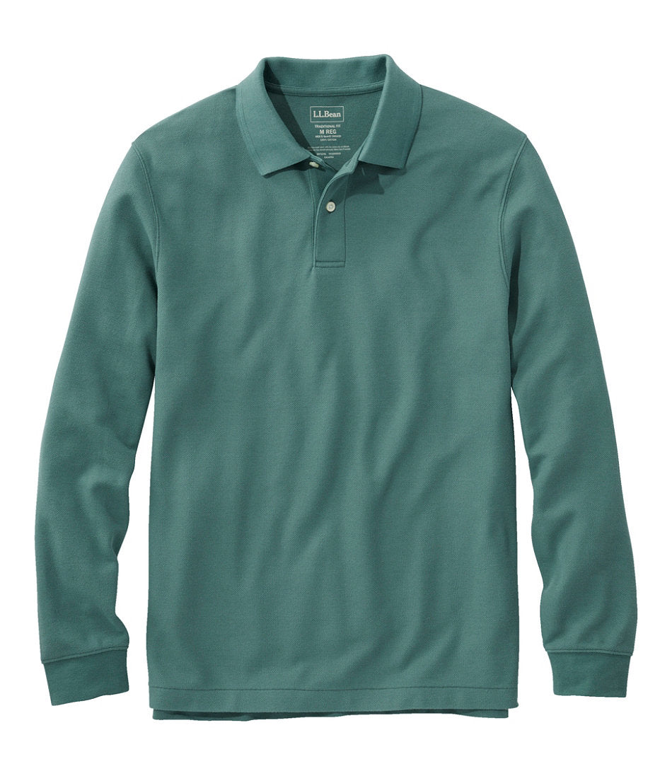 Men's Premium Double L® Polo, Long-Sleeve Without Pocket | L.L.Bean online