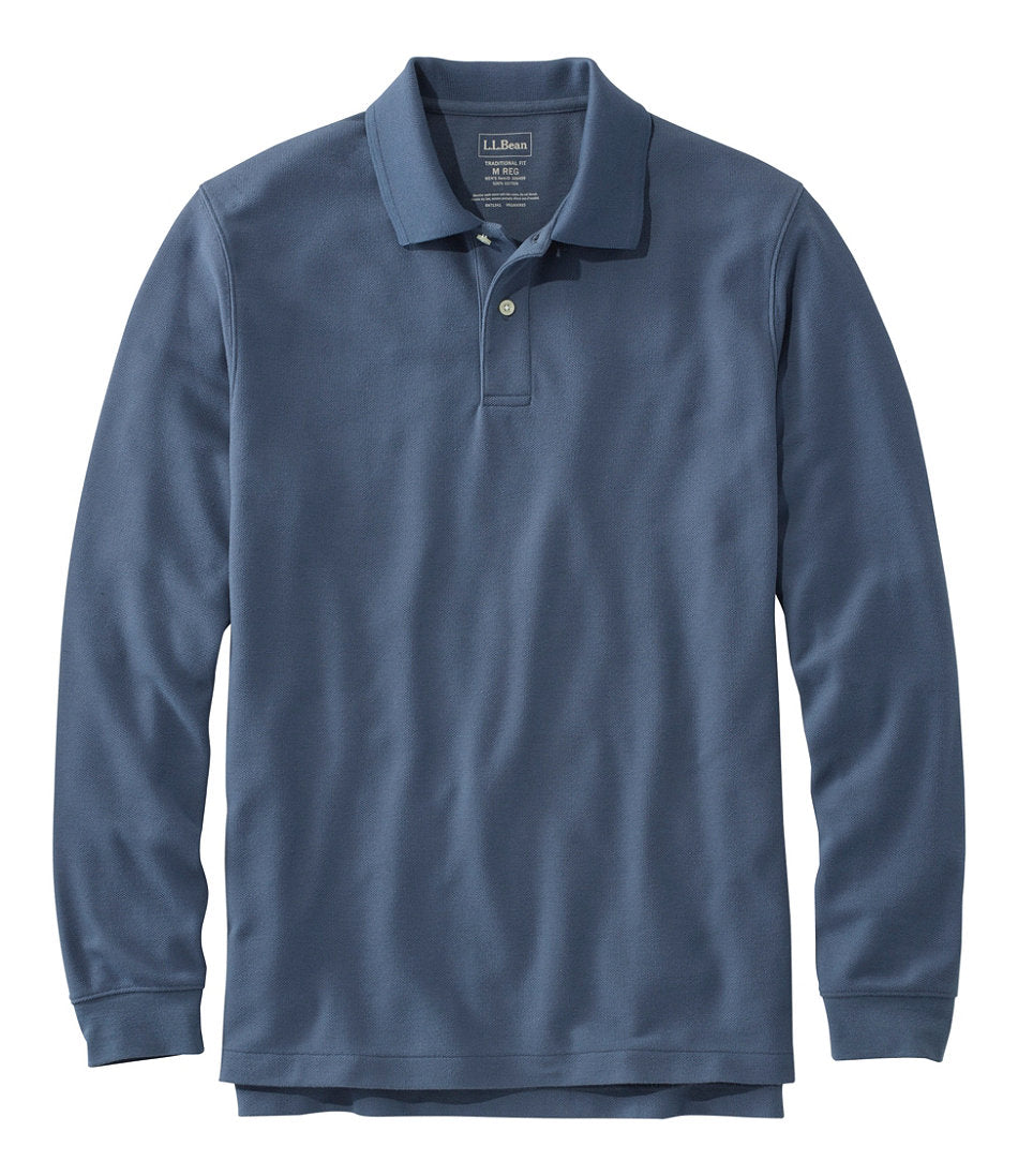Men's Premium Double L® Polo, Long-Sleeve Without Pocket | L.L.Bean online