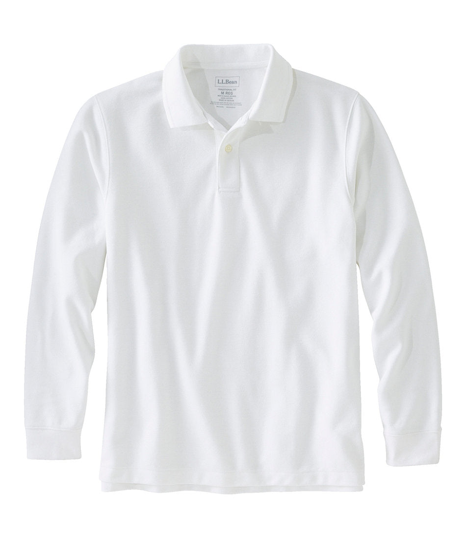 Men's Premium Double L® Polo, Long-Sleeve Without Pocket | L.L.Bean online