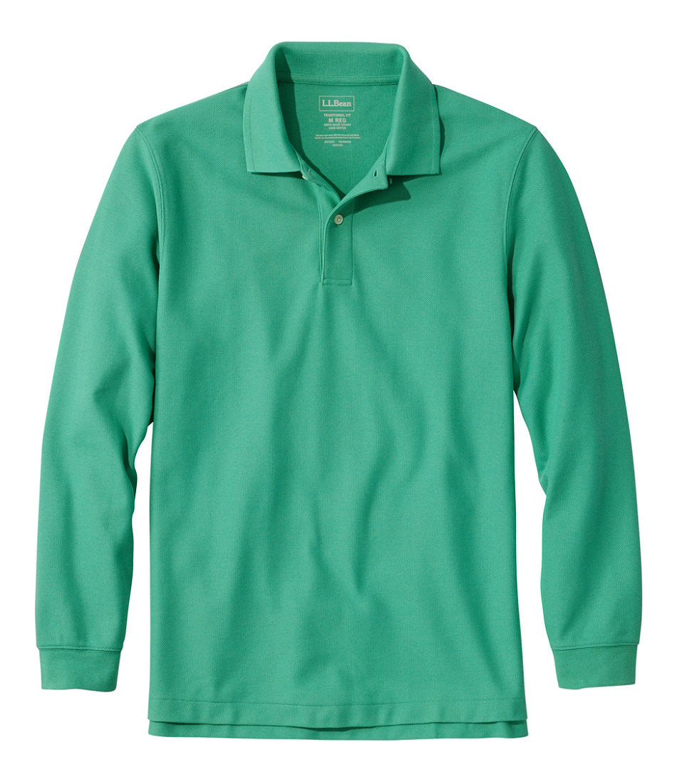 Men's Premium Double L® Polo, Long-Sleeve Without Pocket | L.L.Bean online