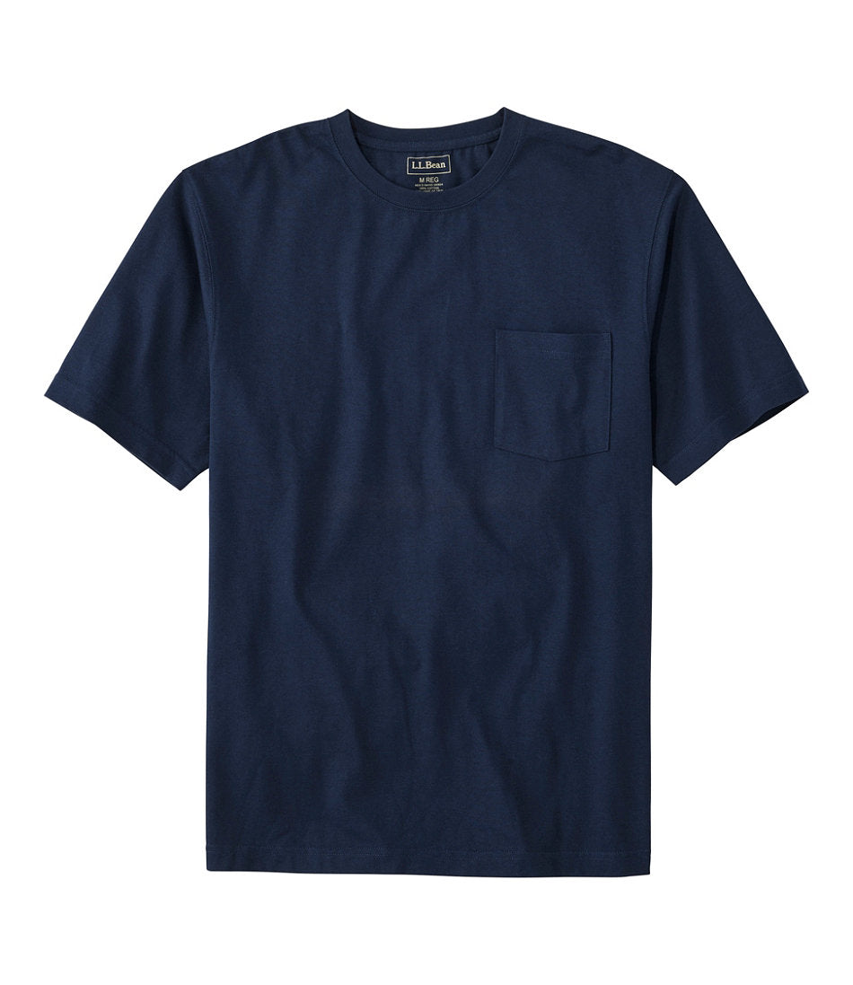 Men's Carefree Unshrinkable Tee with Pocket, Traditional Fit | L.L.Bean for sale