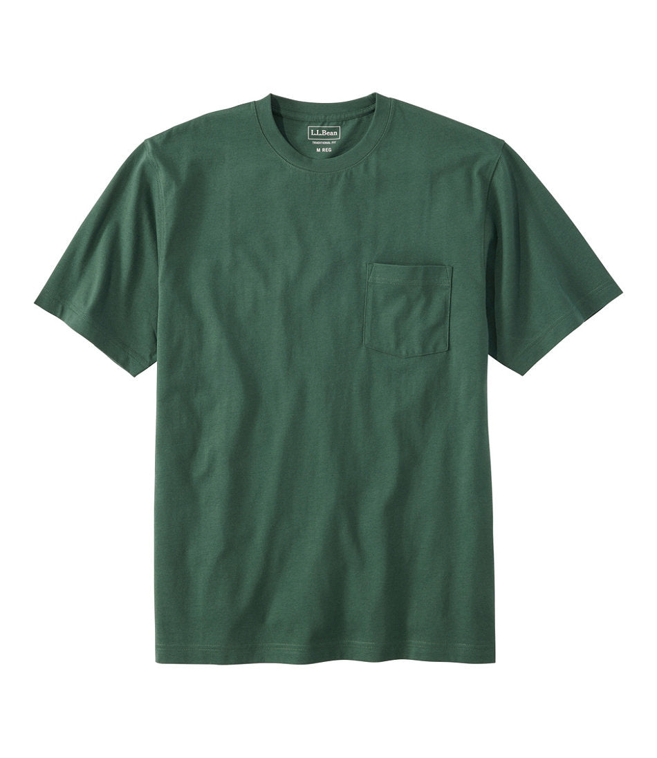 Men's Carefree Unshrinkable Tee with Pocket, Traditional Fit | L.L.Bean for sale