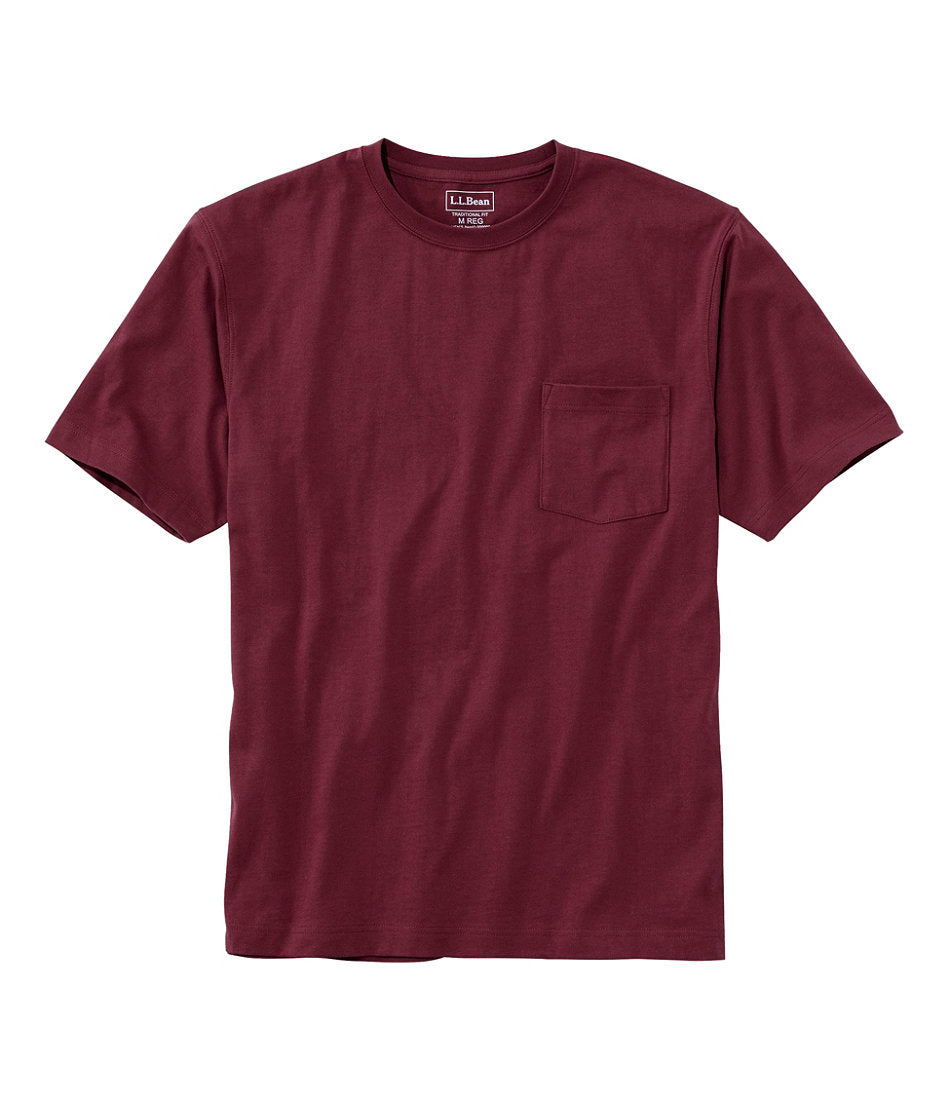 Men's Carefree Unshrinkable Tee with Pocket, Traditional Fit | L.L.Bean for sale