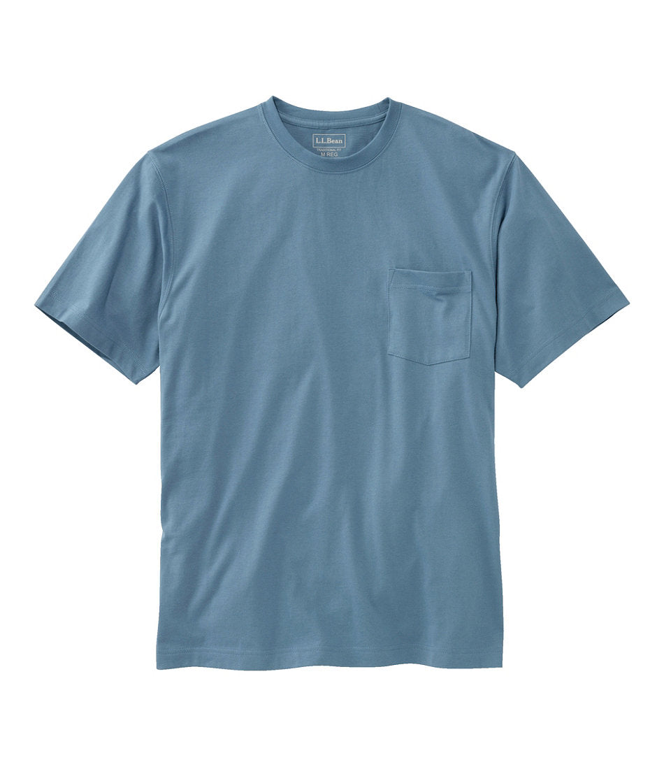 Men's Carefree Unshrinkable Tee with Pocket, Traditional Fit | L.L.Bean for sale