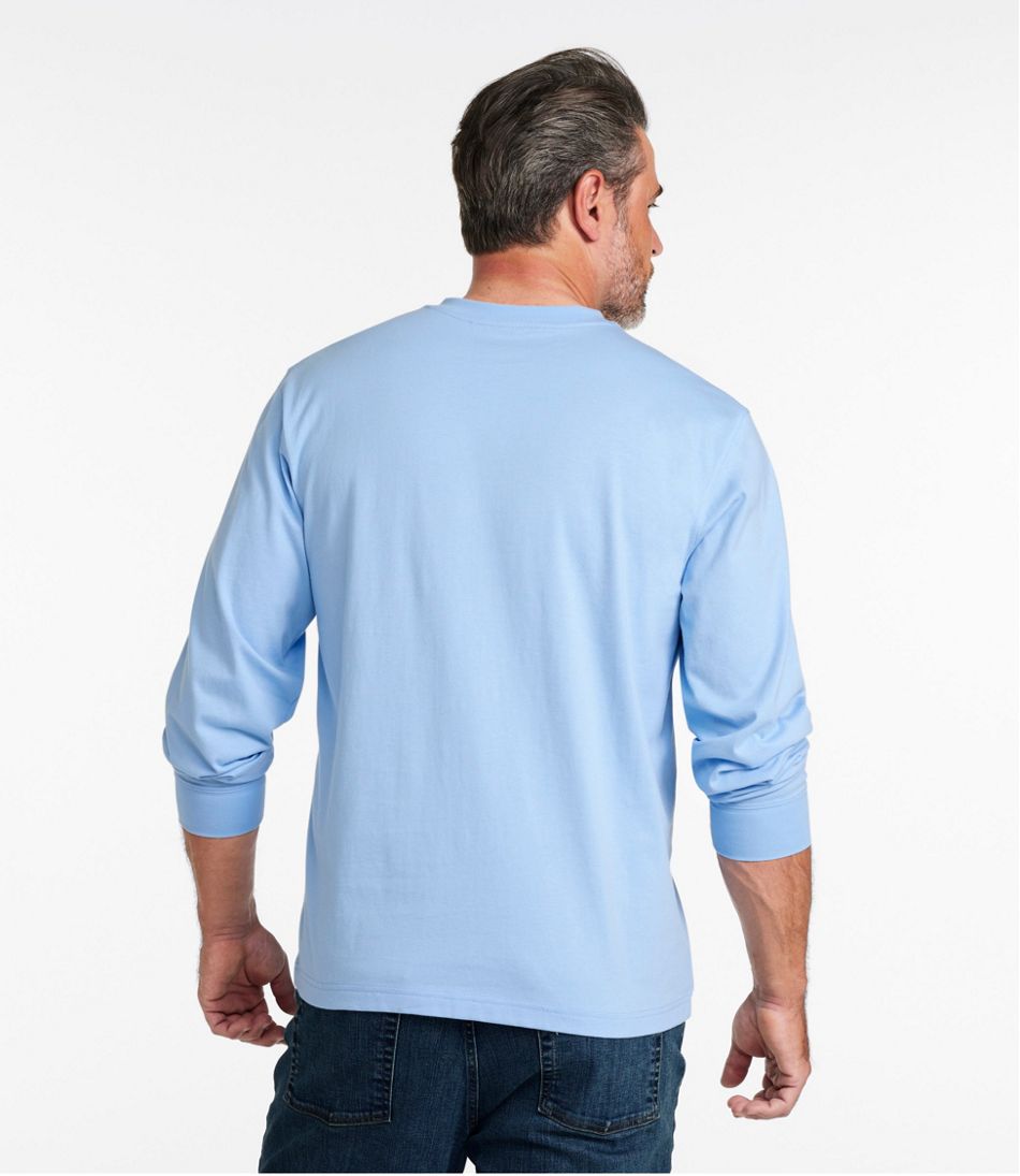 Men's Carefree Unshrinkable Tee, Traditional Fit, Long-Sleeve Henley | L.L.Bean on sale