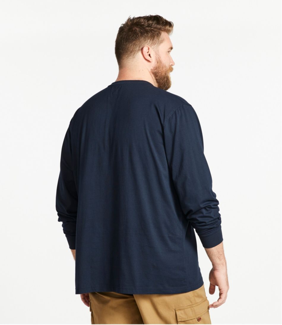 Men's Carefree Unshrinkable Tee, Traditional Fit, Long-Sleeve Henley | L.L.Bean on sale