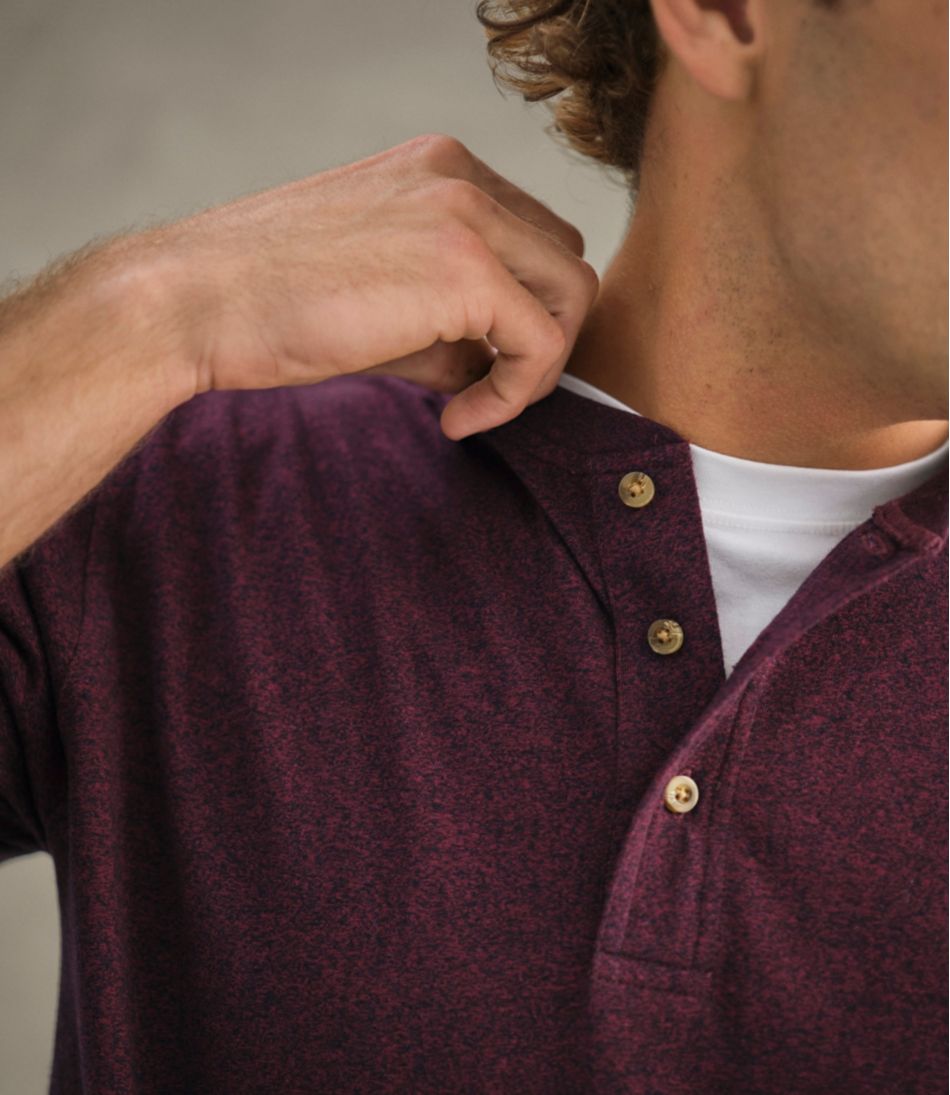 Men's Carefree Unshrinkable Tee, Traditional Fit, Long-Sleeve Henley | L.L.Bean on sale