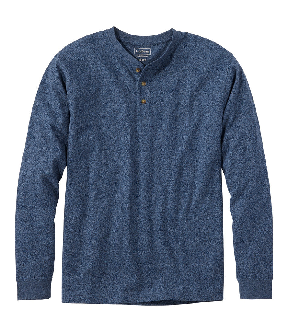 Men's Carefree Unshrinkable Tee, Traditional Fit, Long-Sleeve Henley | L.L.Bean on sale
