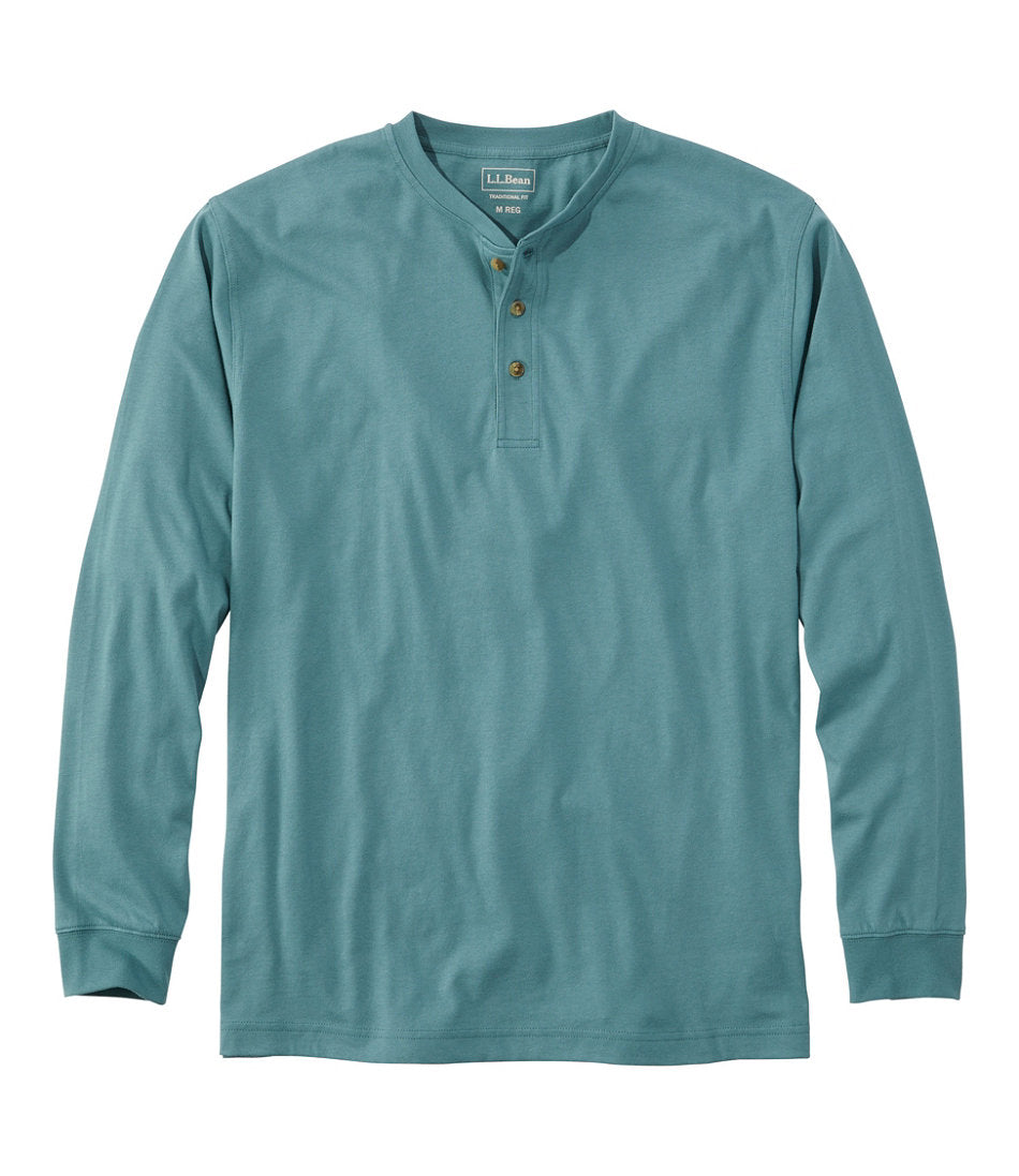 Men's Carefree Unshrinkable Tee, Traditional Fit, Long-Sleeve Henley | L.L.Bean on sale