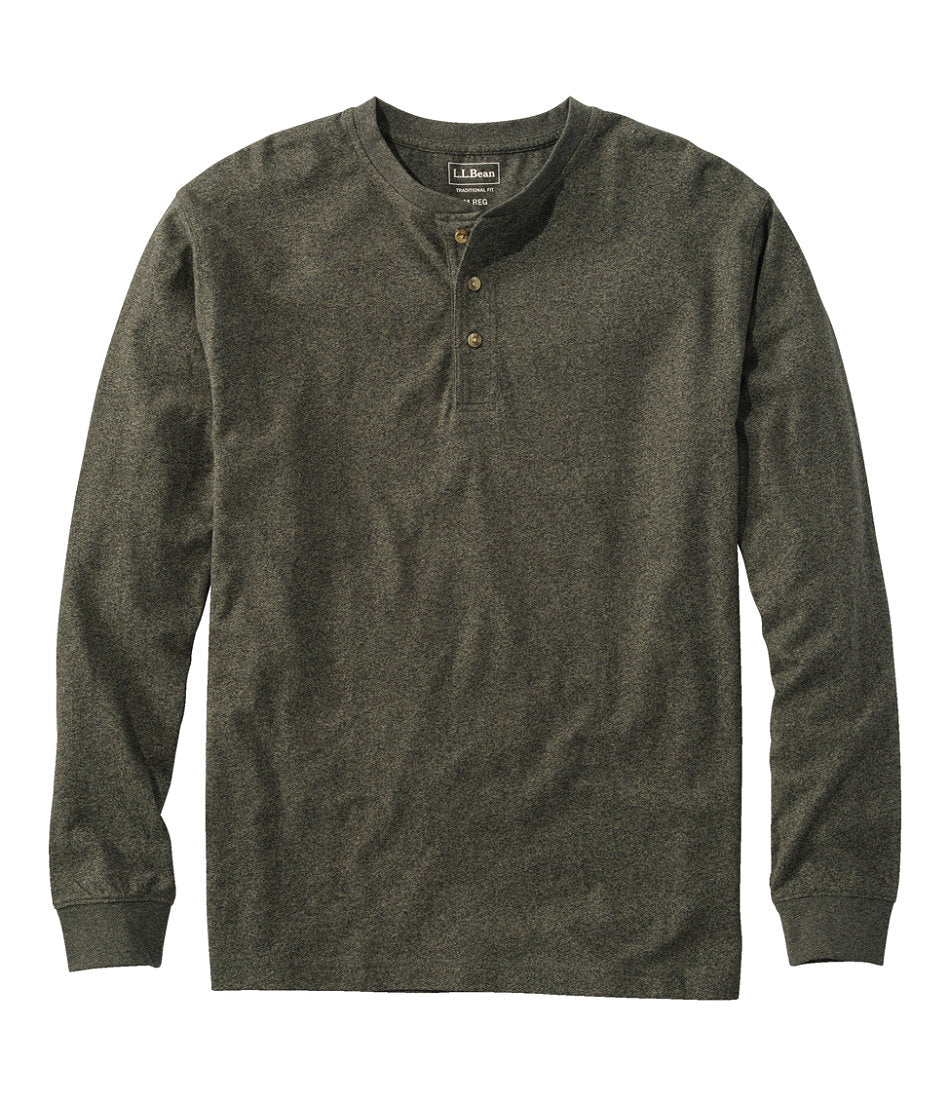 Men's Carefree Unshrinkable Tee, Traditional Fit, Long-Sleeve Henley | L.L.Bean on sale