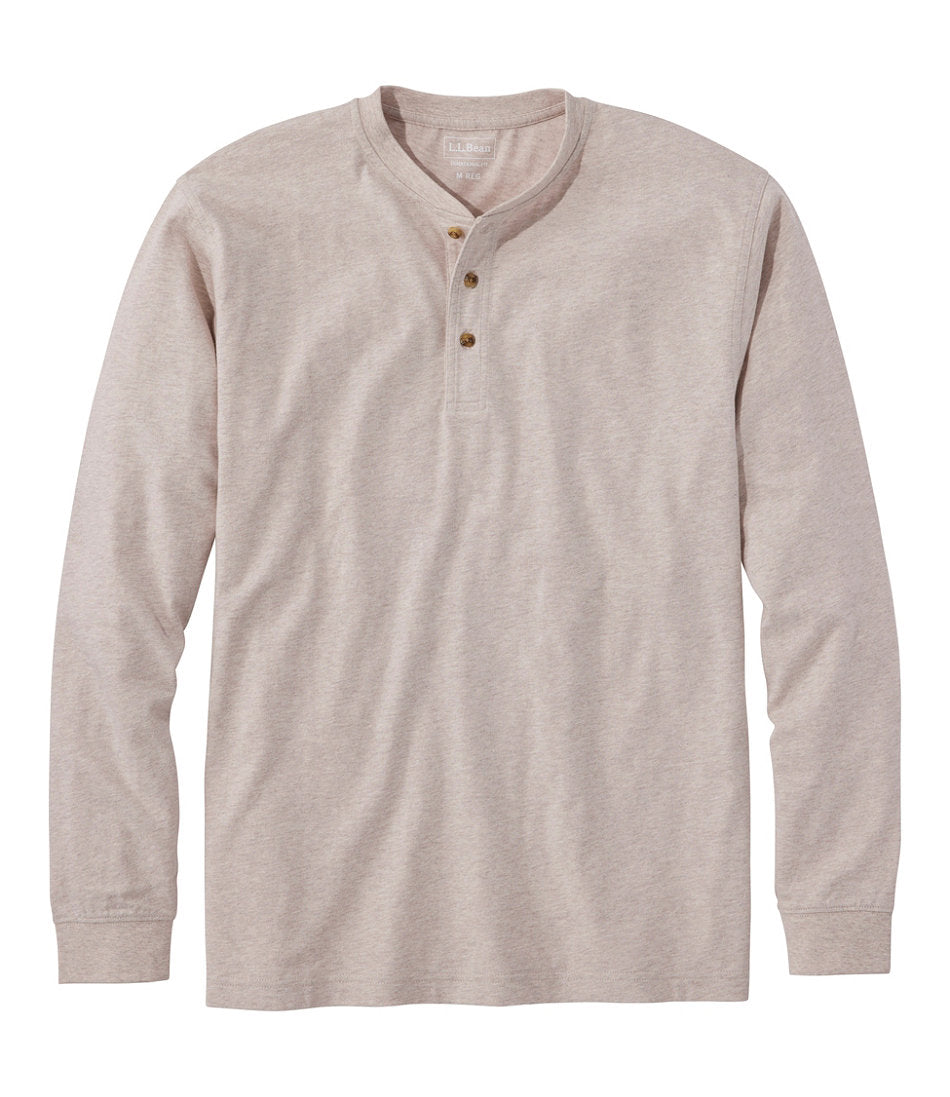 Men's Carefree Unshrinkable Tee, Traditional Fit, Long-Sleeve Henley | L.L.Bean on sale