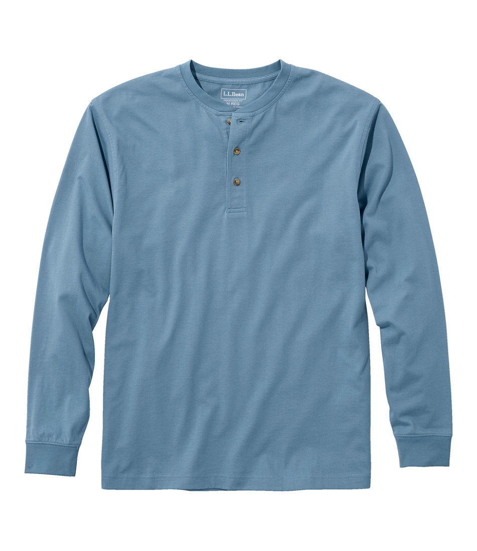 Men's Carefree Unshrinkable Tee, Traditional Fit, Long-Sleeve Henley | L.L.Bean on sale