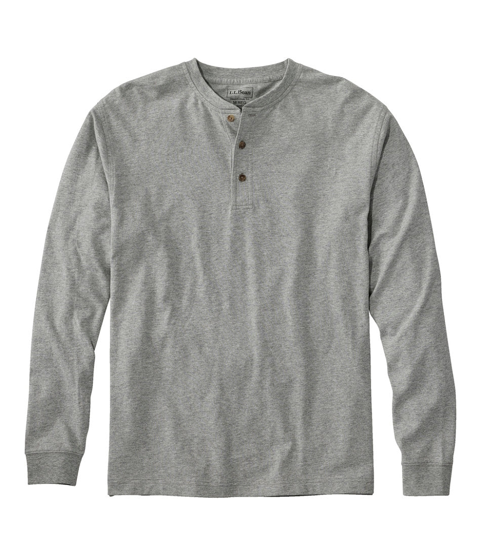 Men's Carefree Unshrinkable Tee, Traditional Fit, Long-Sleeve Henley | L.L.Bean on sale