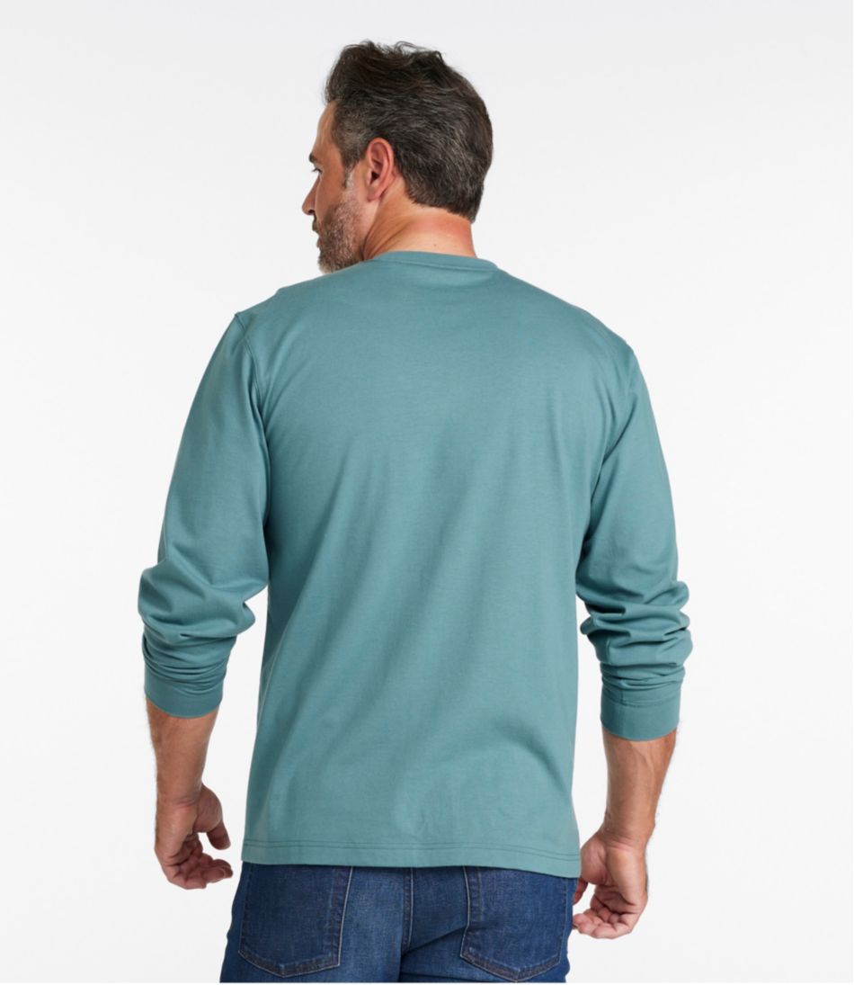 Men's Carefree Unshrinkable Tee with Pocket, Traditional Fit, Long-Sleeve | L.L.Bean discount