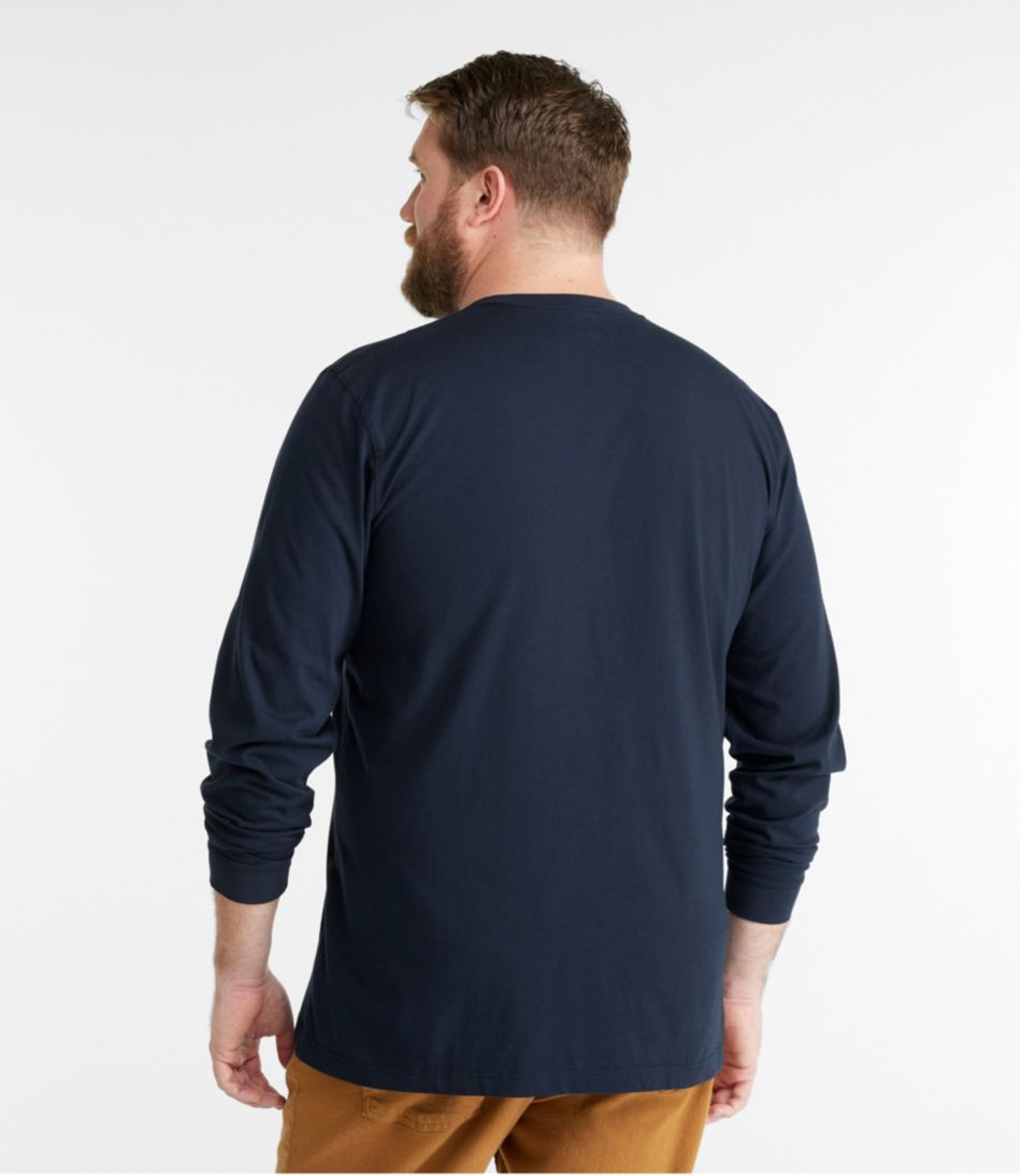Men's Carefree Unshrinkable Tee with Pocket, Traditional Fit, Long-Sleeve | L.L.Bean discount