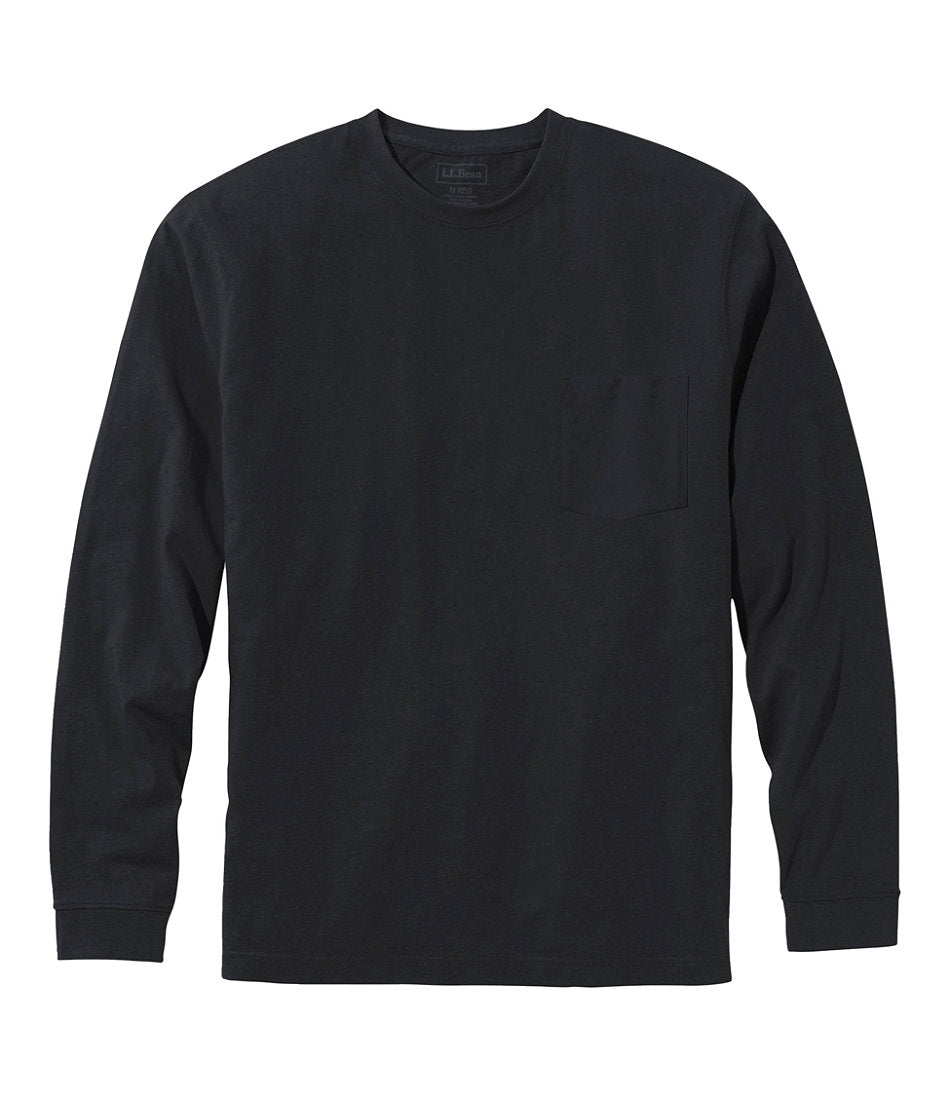 Men's Carefree Unshrinkable Tee with Pocket, Traditional Fit, Long-Sleeve | L.L.Bean discount