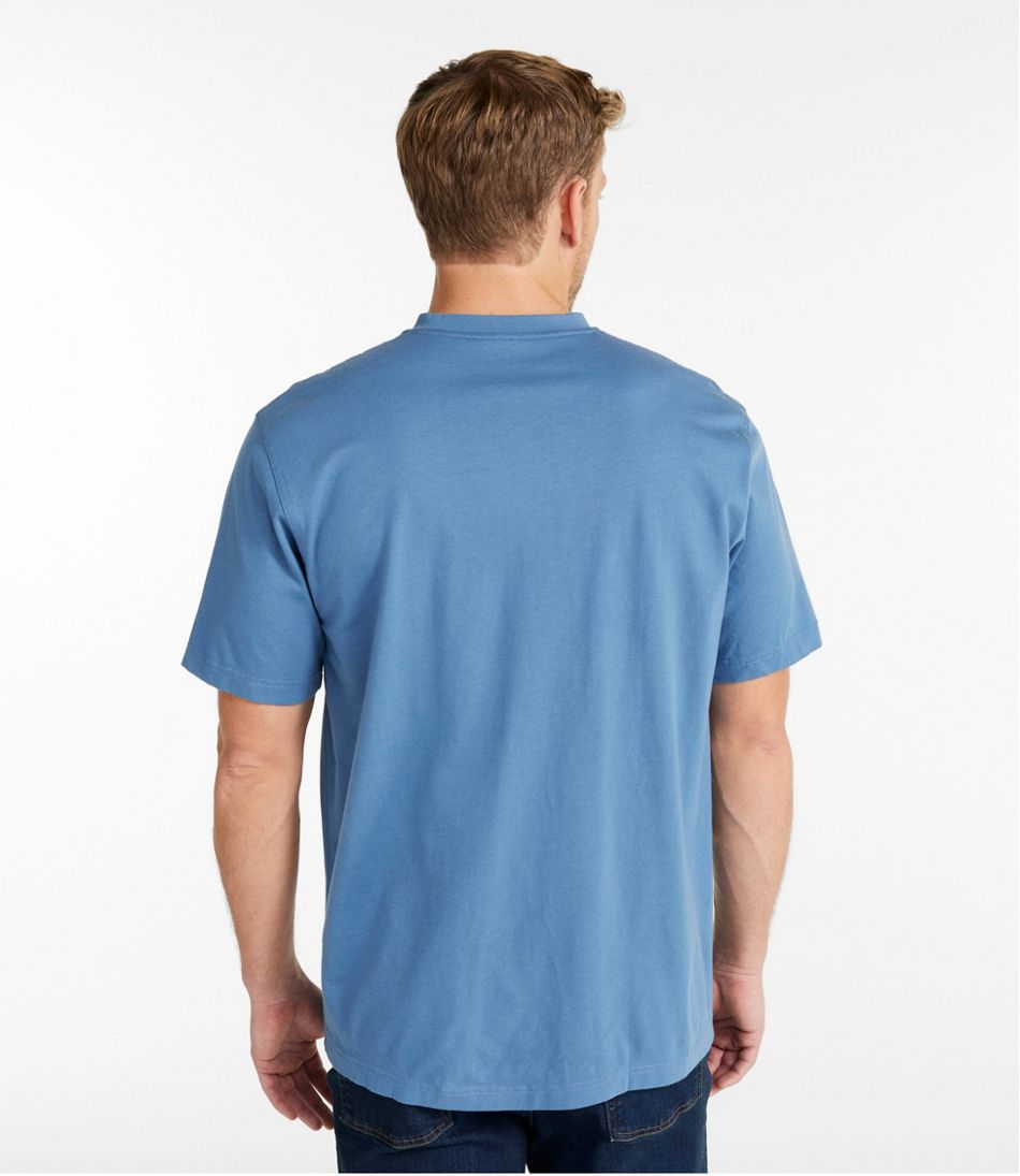 Men's Carefree Unshrinkable Tee, Traditional Fit, Henley | L.L.Bean online