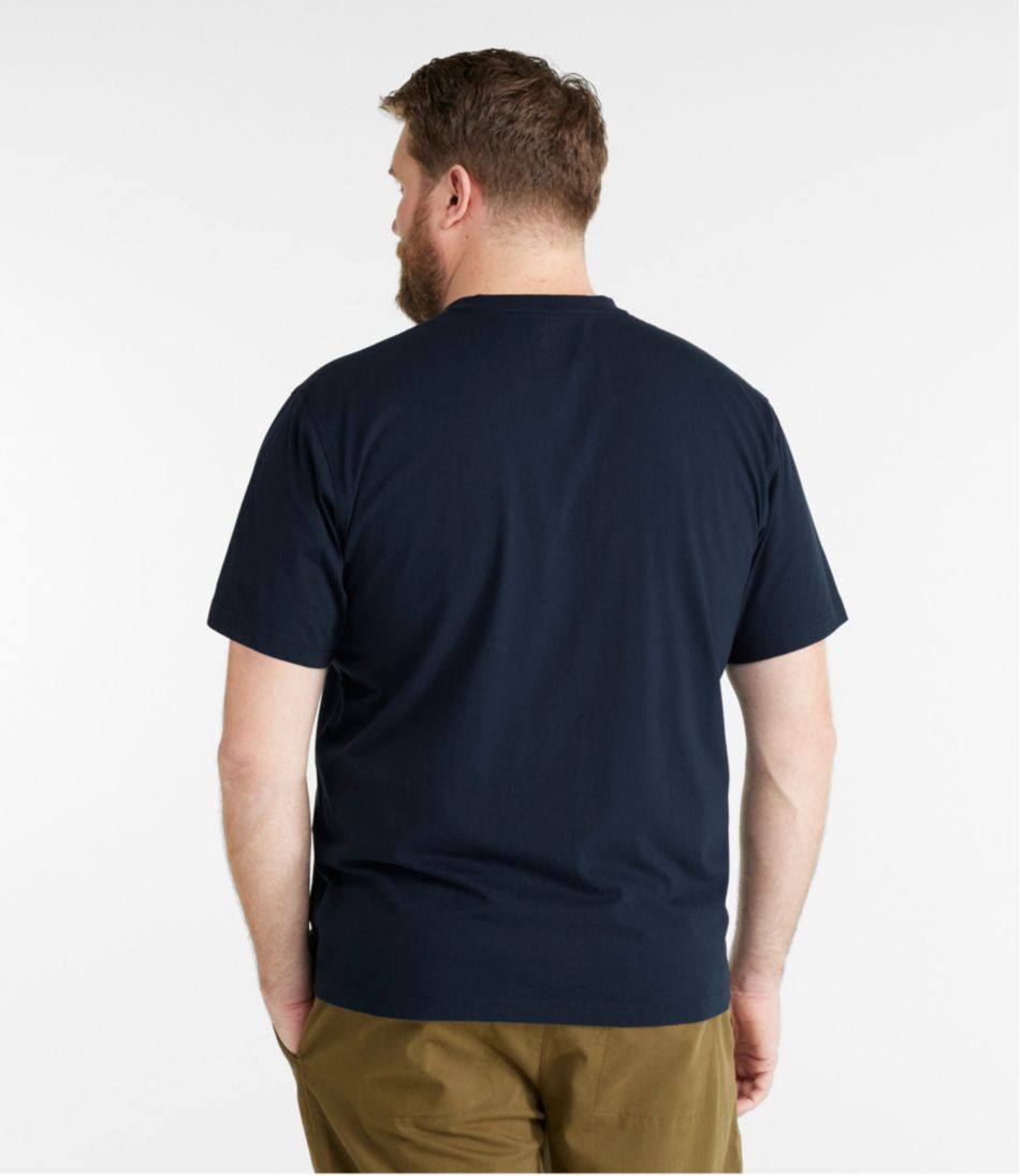 Men's Carefree Unshrinkable Tee, Traditional Fit, Henley | L.L.Bean online