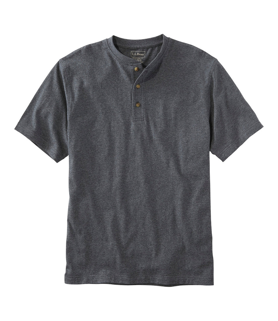 Men's Carefree Unshrinkable Tee, Traditional Fit, Henley | L.L.Bean online