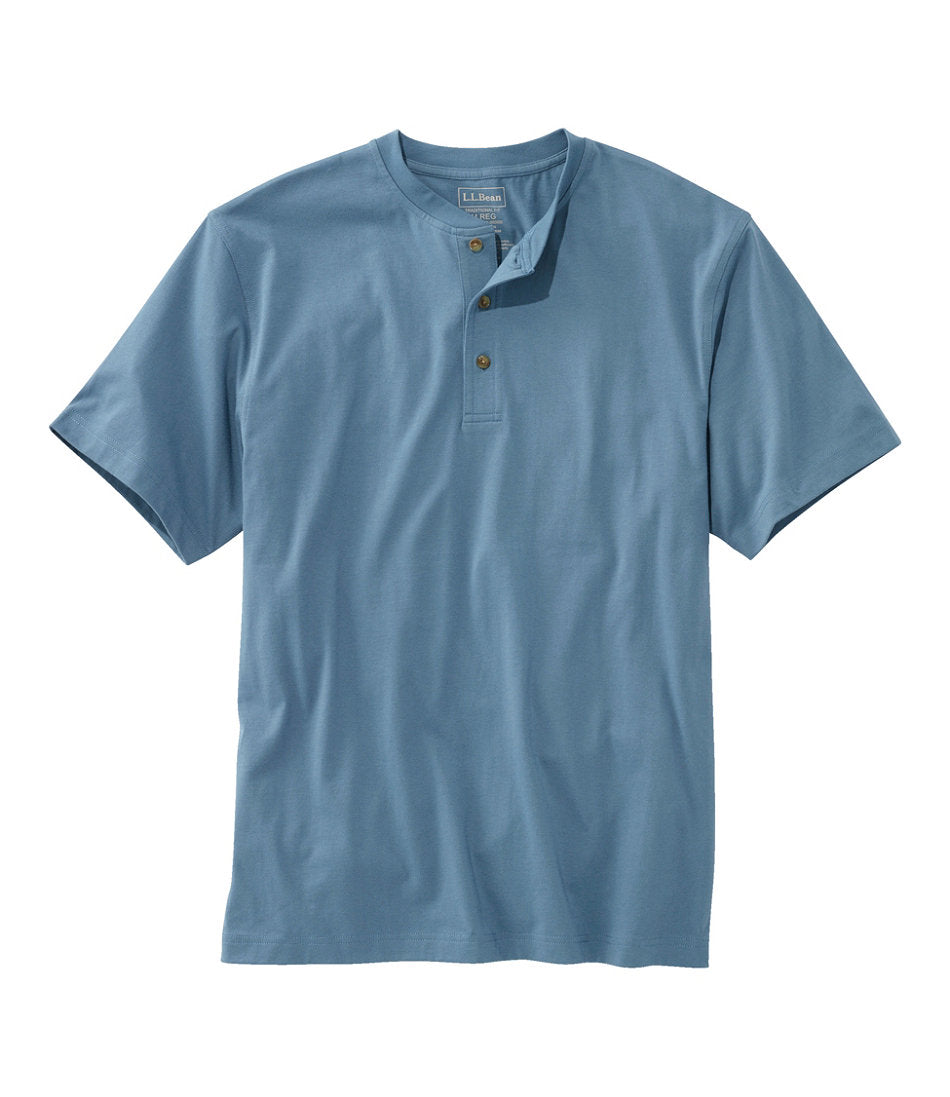Men's Carefree Unshrinkable Tee, Traditional Fit, Henley | L.L.Bean online