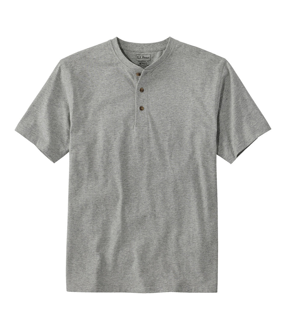 Men's Carefree Unshrinkable Tee, Traditional Fit, Henley | L.L.Bean online