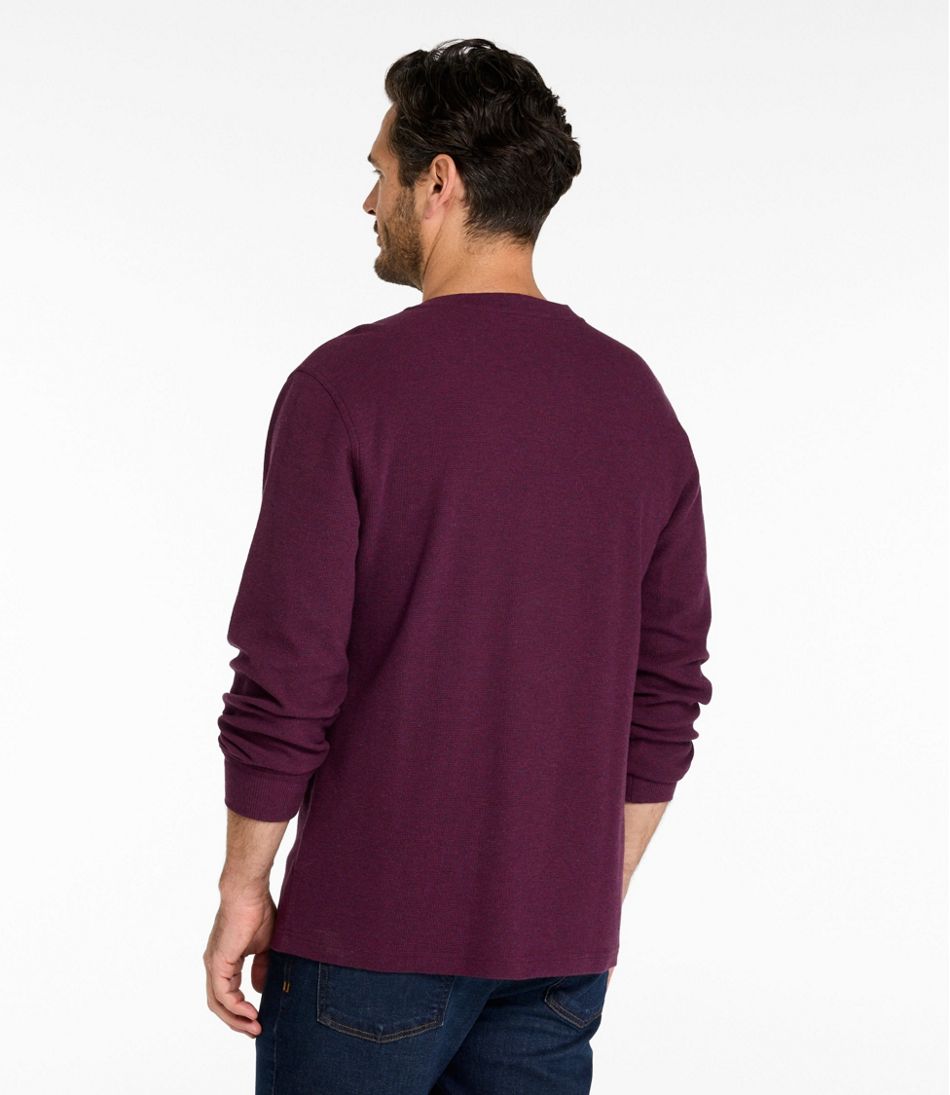 Men's Unshrinkable Mini-Waffle Henley, Long-Sleeve Traditional Fit | L.L.Bean for sale