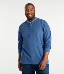 Men's Unshrinkable Mini-Waffle Henley, Long-Sleeve Traditional Fit | L.L.Bean for sale