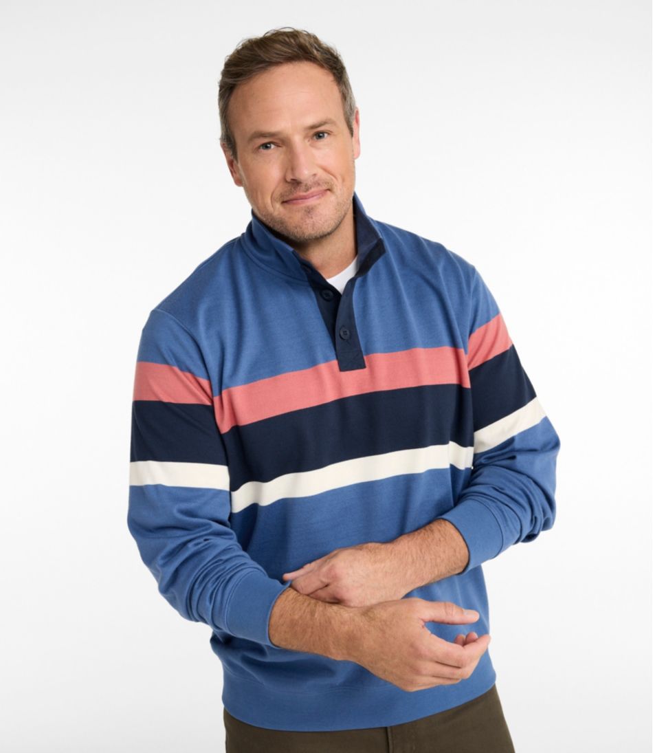 Men's Bean's Vintage Soft Rugby, Mockneck, Chest Stripe | L.L.Bean discount