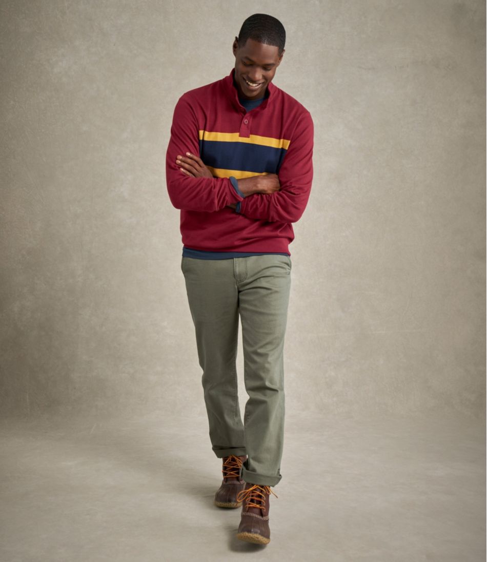 Men's Bean's Vintage Soft Rugby, Mockneck, Chest Stripe | L.L.Bean discount