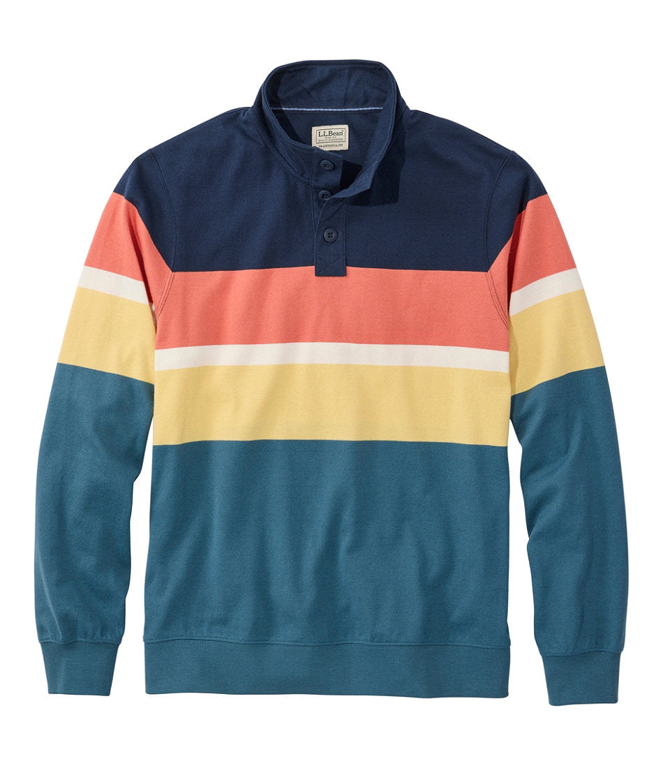 Men's Bean's Vintage Soft Rugby, Mockneck, Chest Stripe | L.L.Bean discount