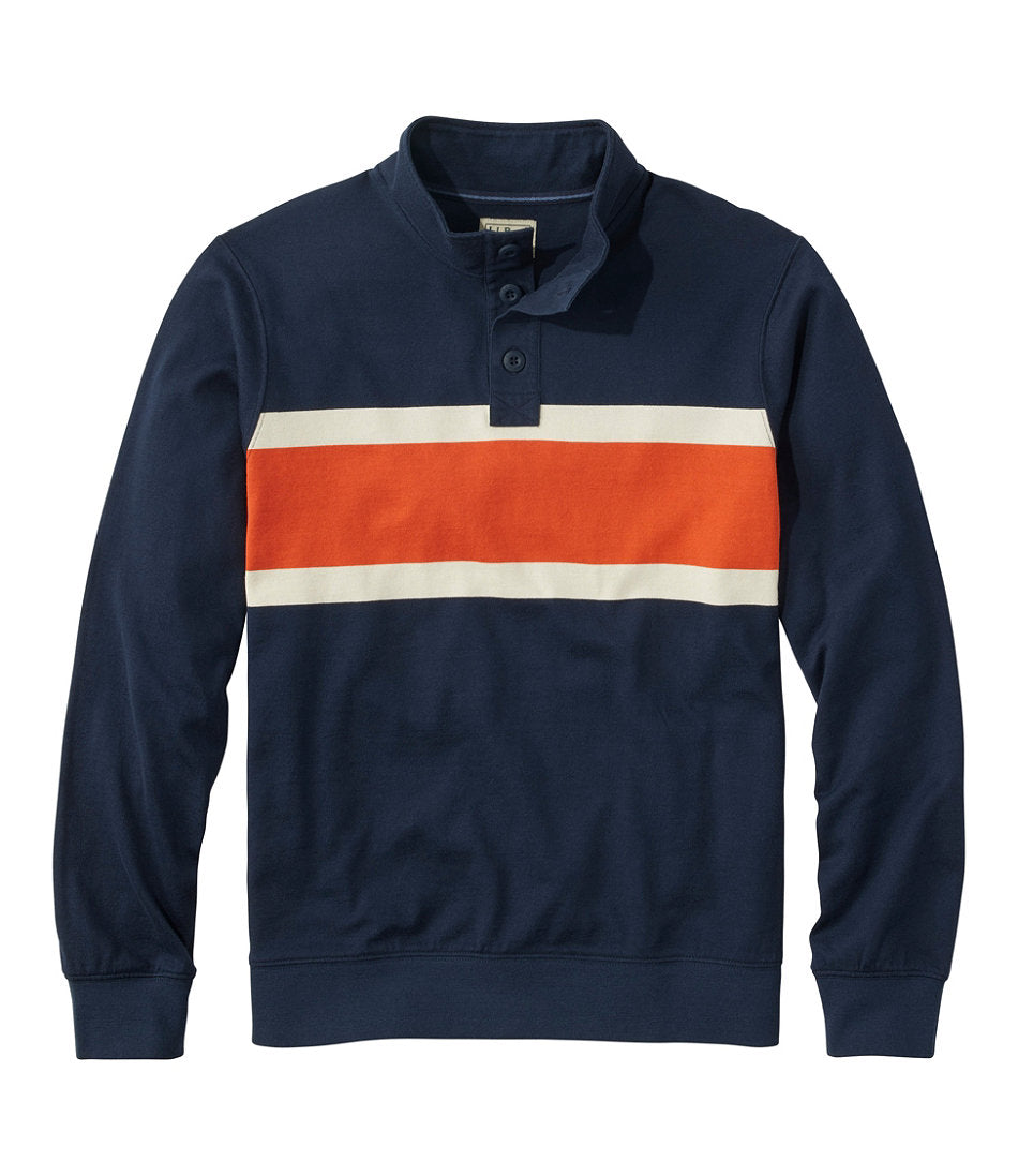 Men's Bean's Vintage Soft Rugby, Mockneck, Chest Stripe | L.L.Bean discount