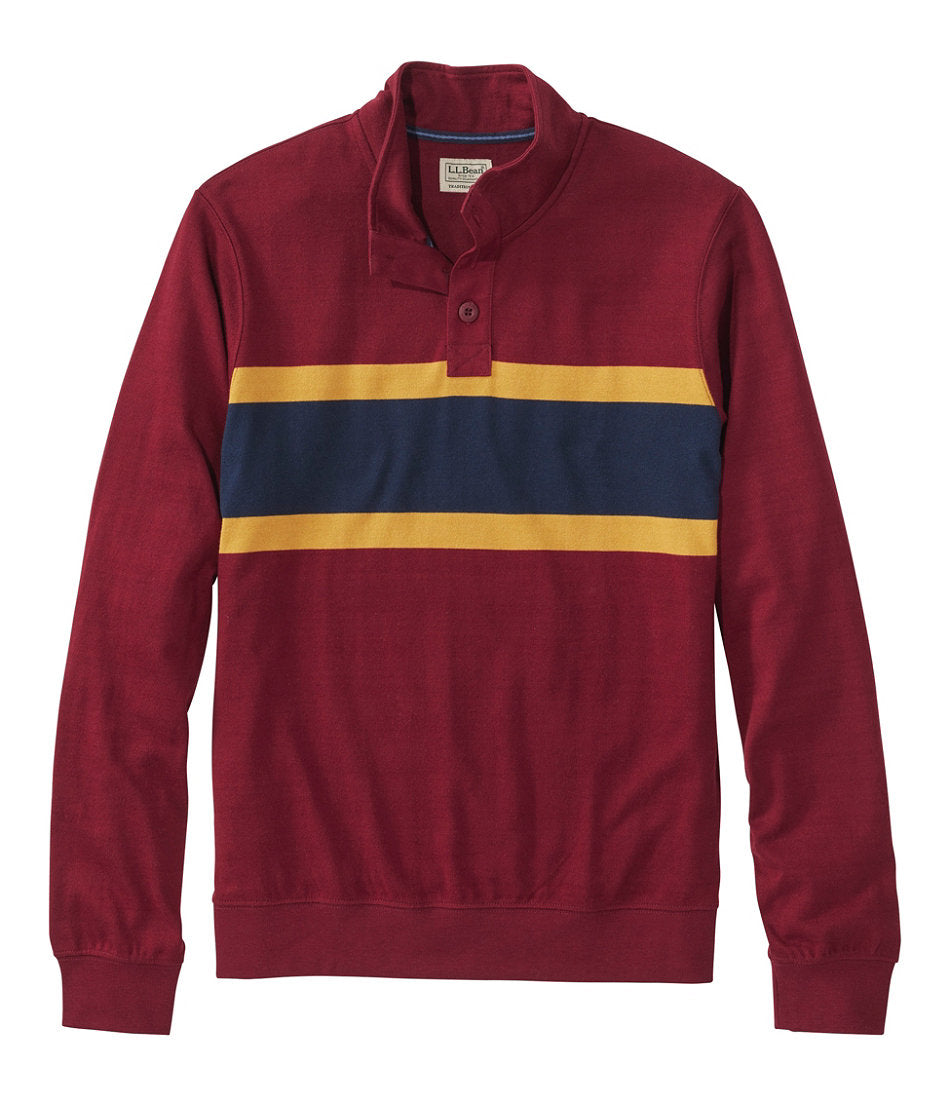 Men's Bean's Vintage Soft Rugby, Mockneck, Chest Stripe | L.L.Bean discount