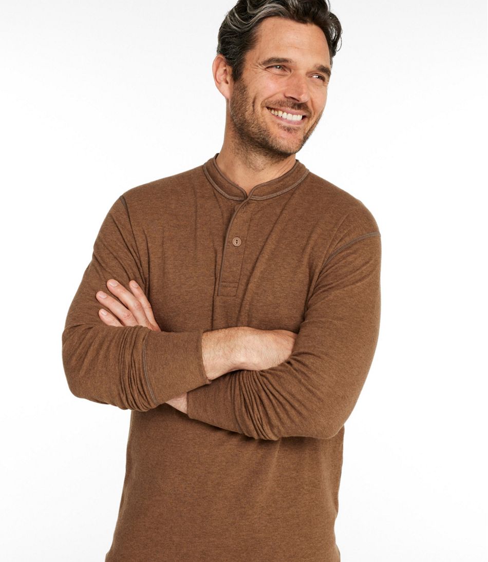 Men's Two-Layer River Driver's Shirt®, Traditional Fit Henley | L.L.Bean outlet