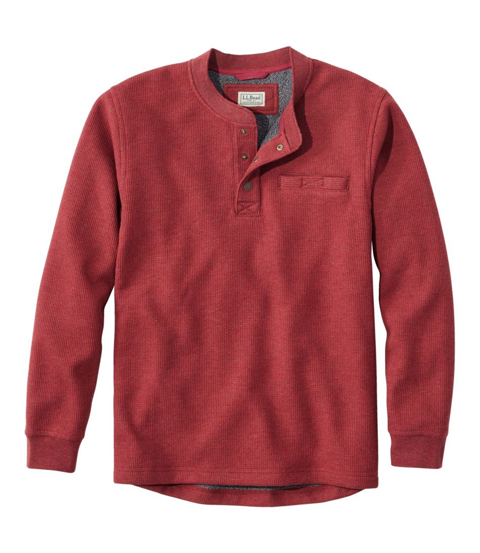 Men's Katahdin Iron Works® Bonded Waffle Fleece Henley | L.L.Bean near me