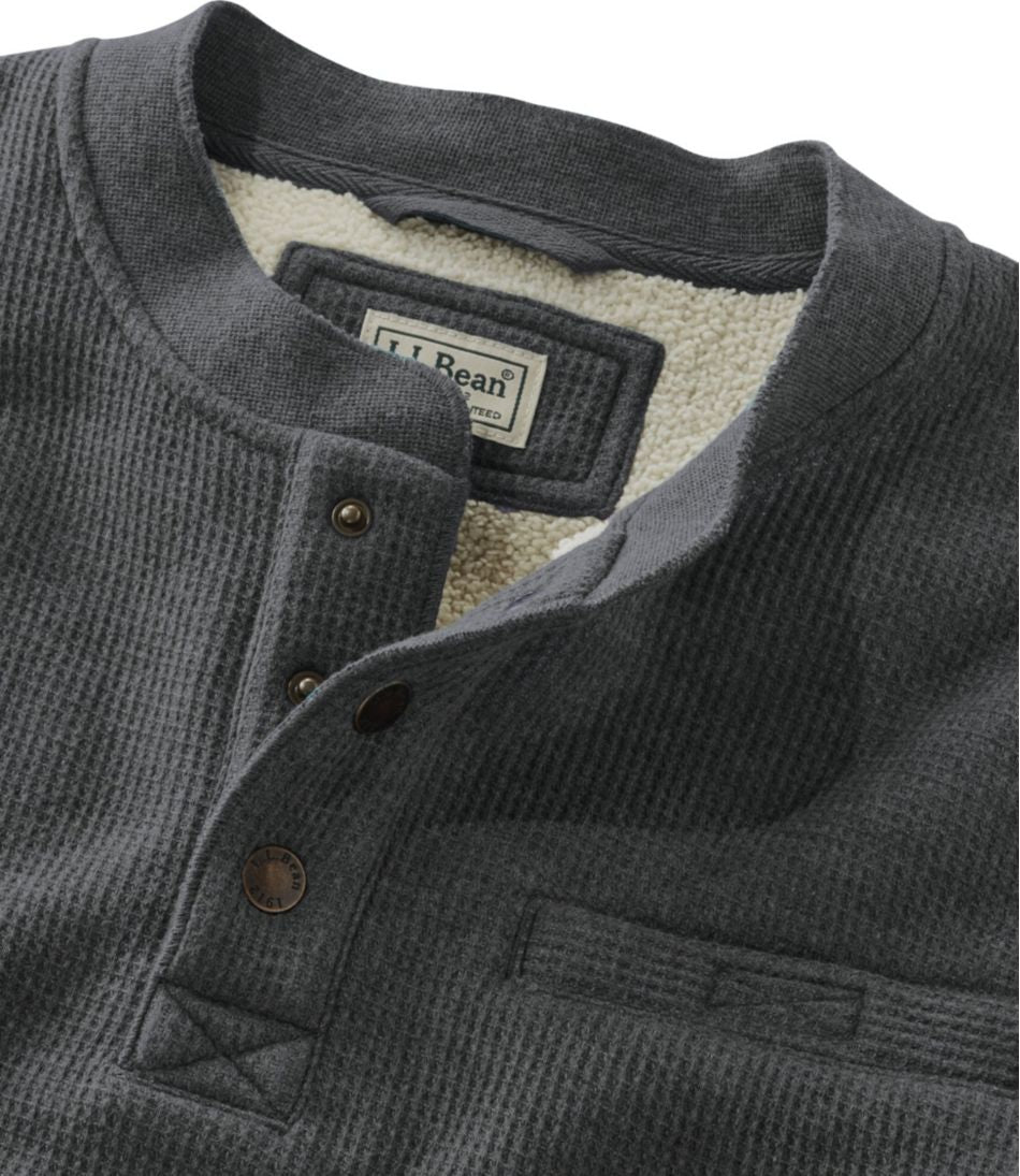 Men's Katahdin Iron Works® Bonded Waffle Fleece Henley | L.L.Bean near me