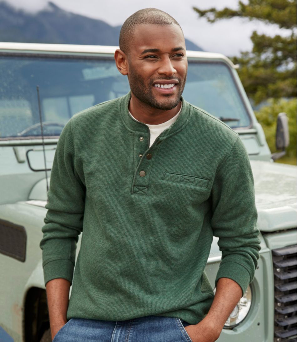 Men's Katahdin Iron Works® Bonded Waffle Fleece Henley | L.L.Bean near me