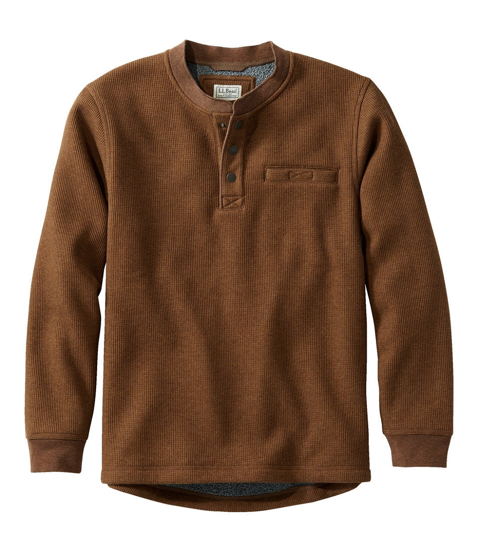 Men's Katahdin Iron Works® Bonded Waffle Fleece Henley | L.L.Bean near me
