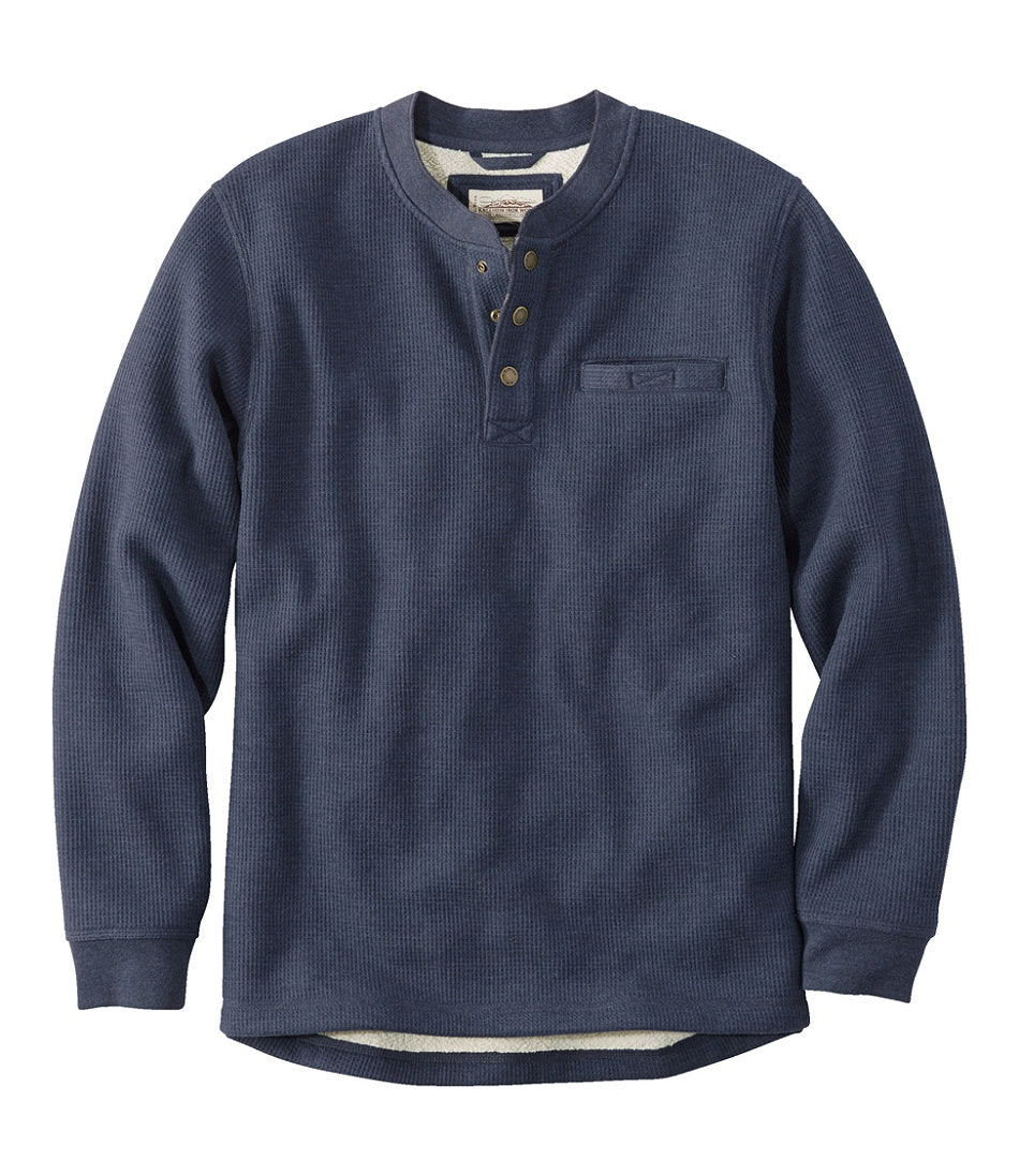 Men's Katahdin Iron Works® Bonded Waffle Fleece Henley | L.L.Bean near me